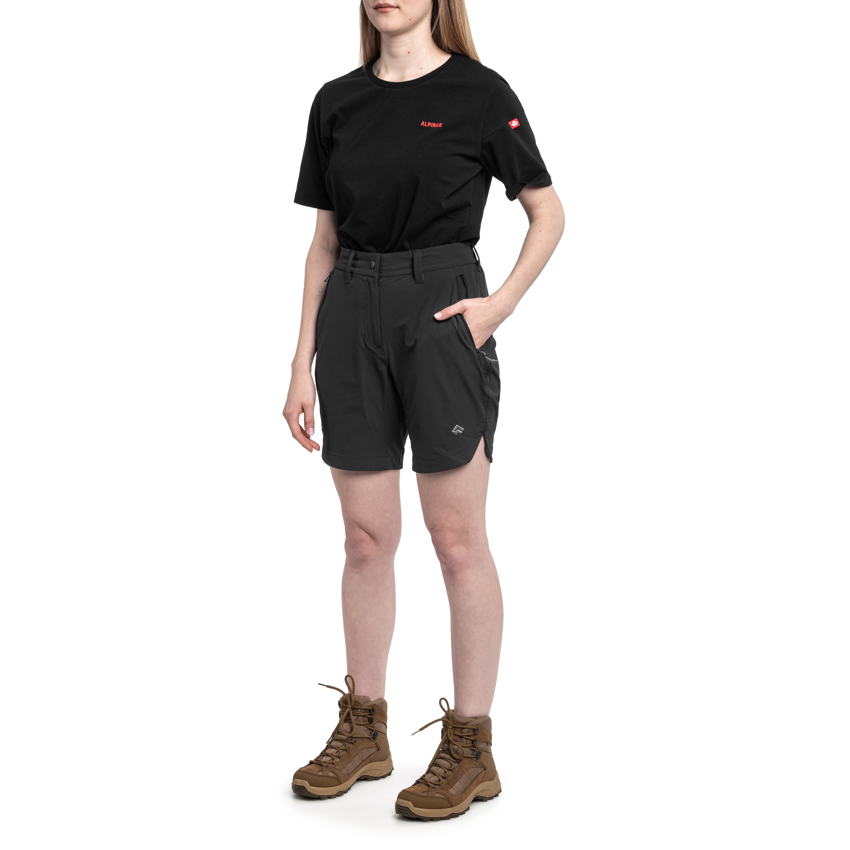 Alpinus - Ajribab Damen Trekkingshorts - Schwarz