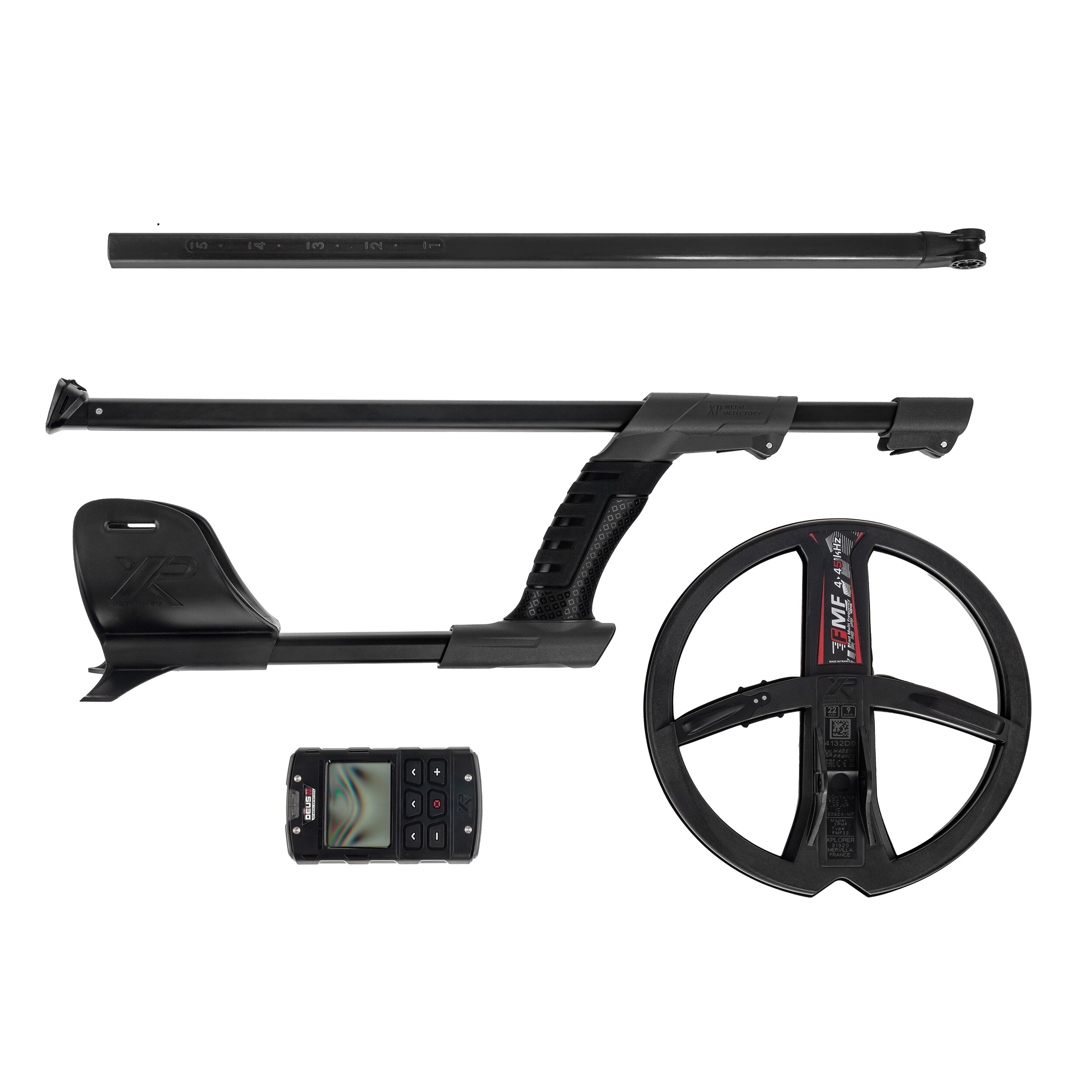 XP Metal Detectors - Metalldetektor Deus II RC WS6 22 FMF + MI-6 + XP PinpointerBackPack 24 + XP Finds Pouch - Kit