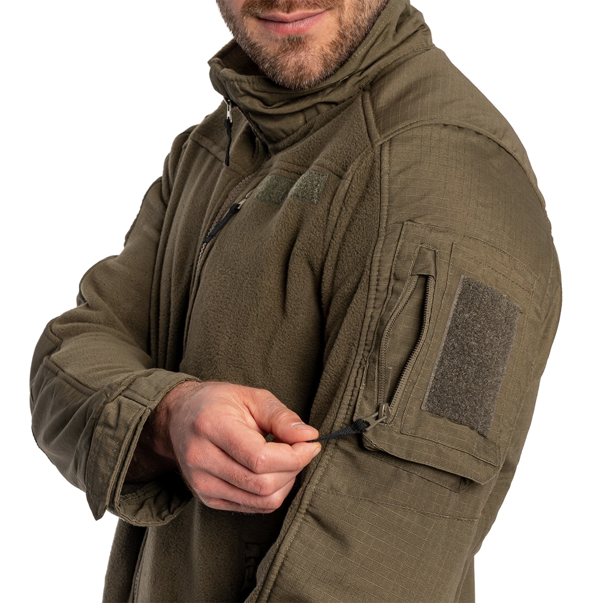 Brandit - Fleecejacke Ripstop - Olive