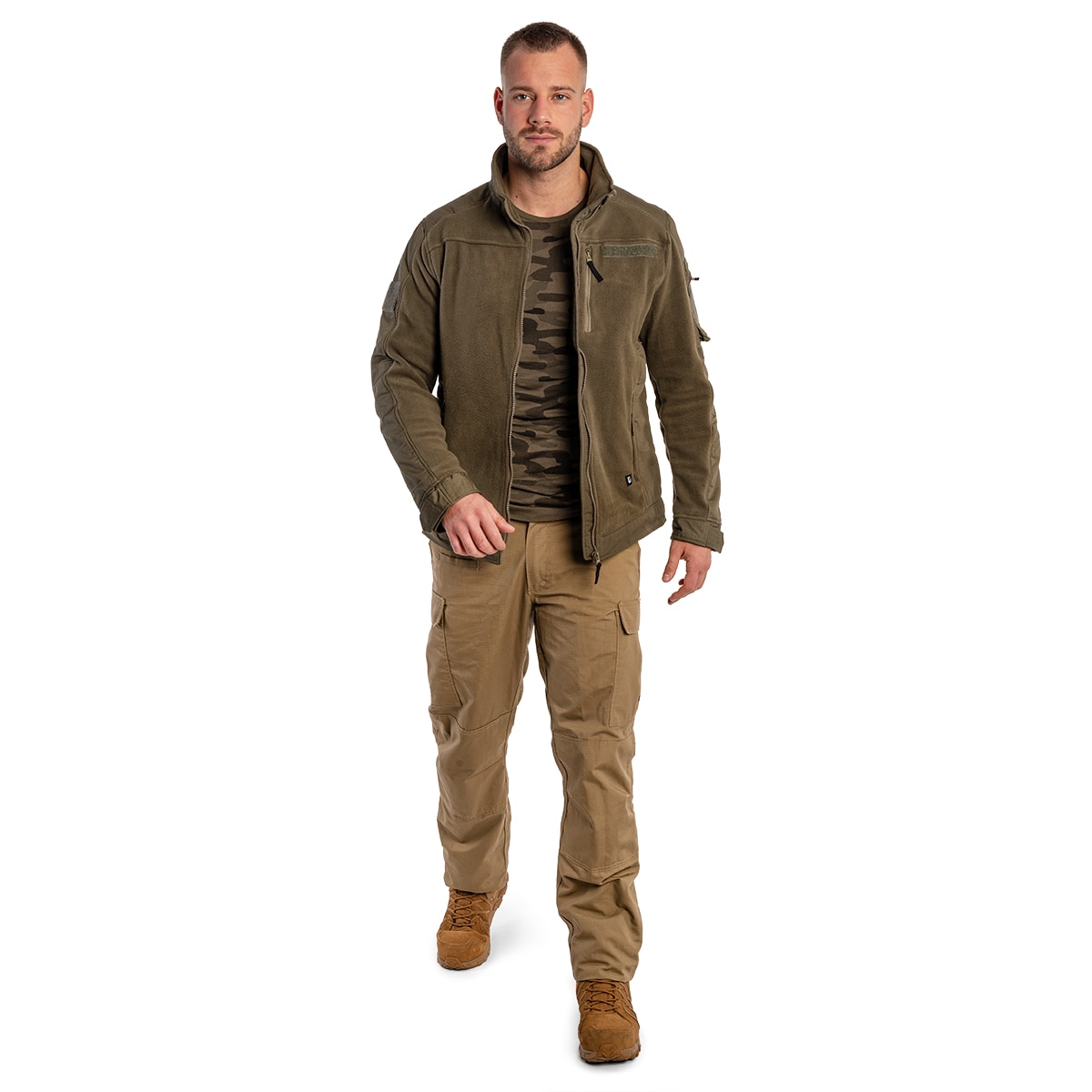 Brandit - Fleecejacke Ripstop - Olive