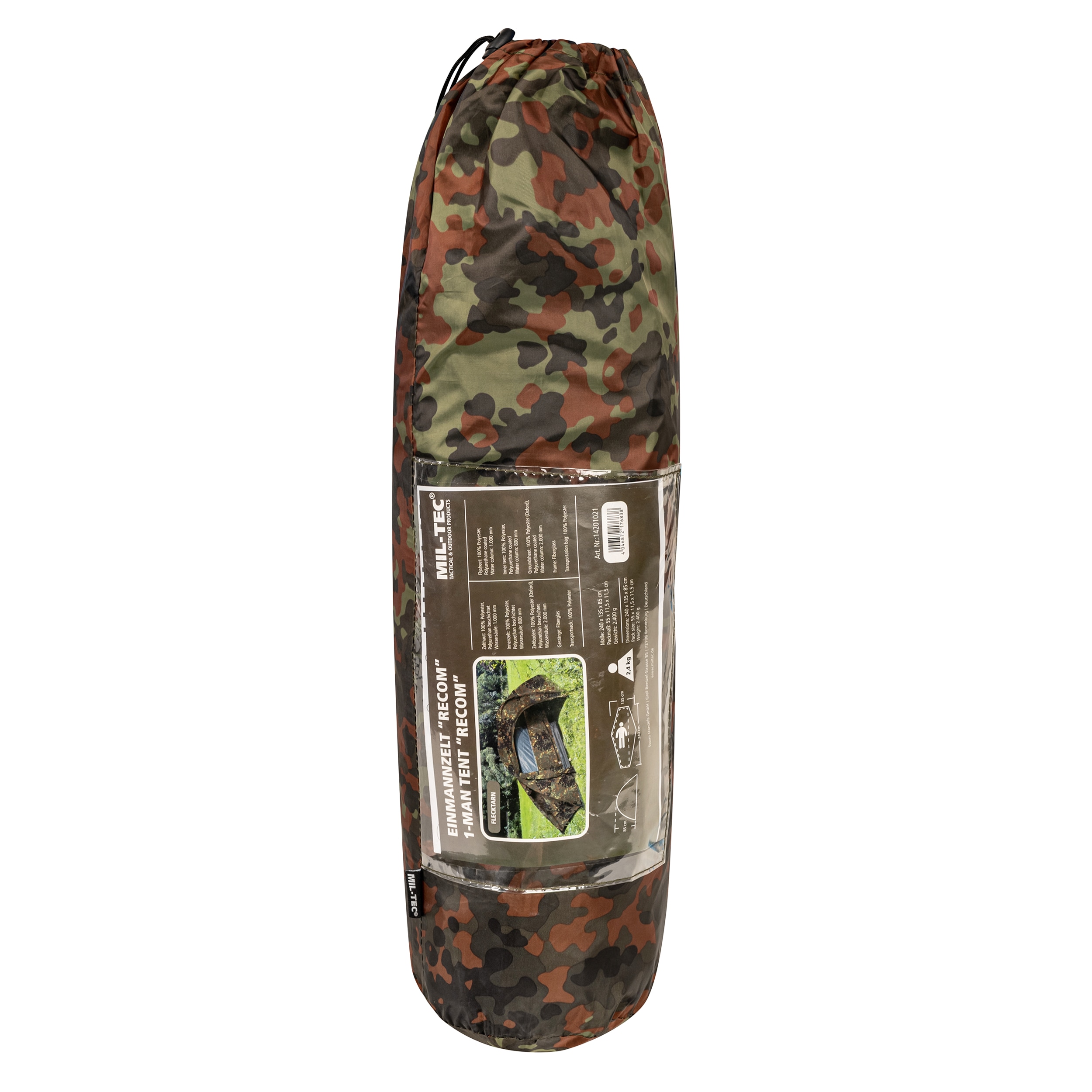 Mil-Tec - Recom - 1-Personen Zelt - Flecktarn 