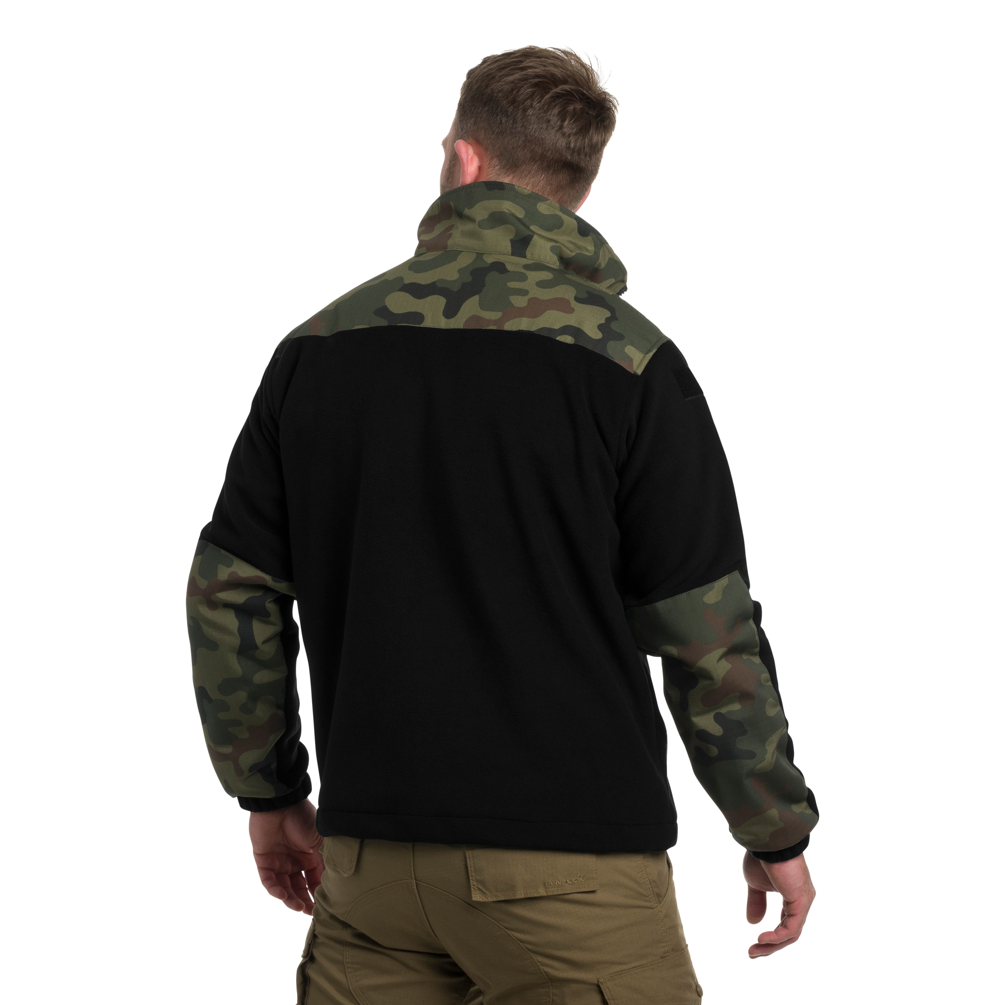 Maxtex - Standard Fleece-Sweatshirt - Schwarz /wz.93 Pantera PL Woodland