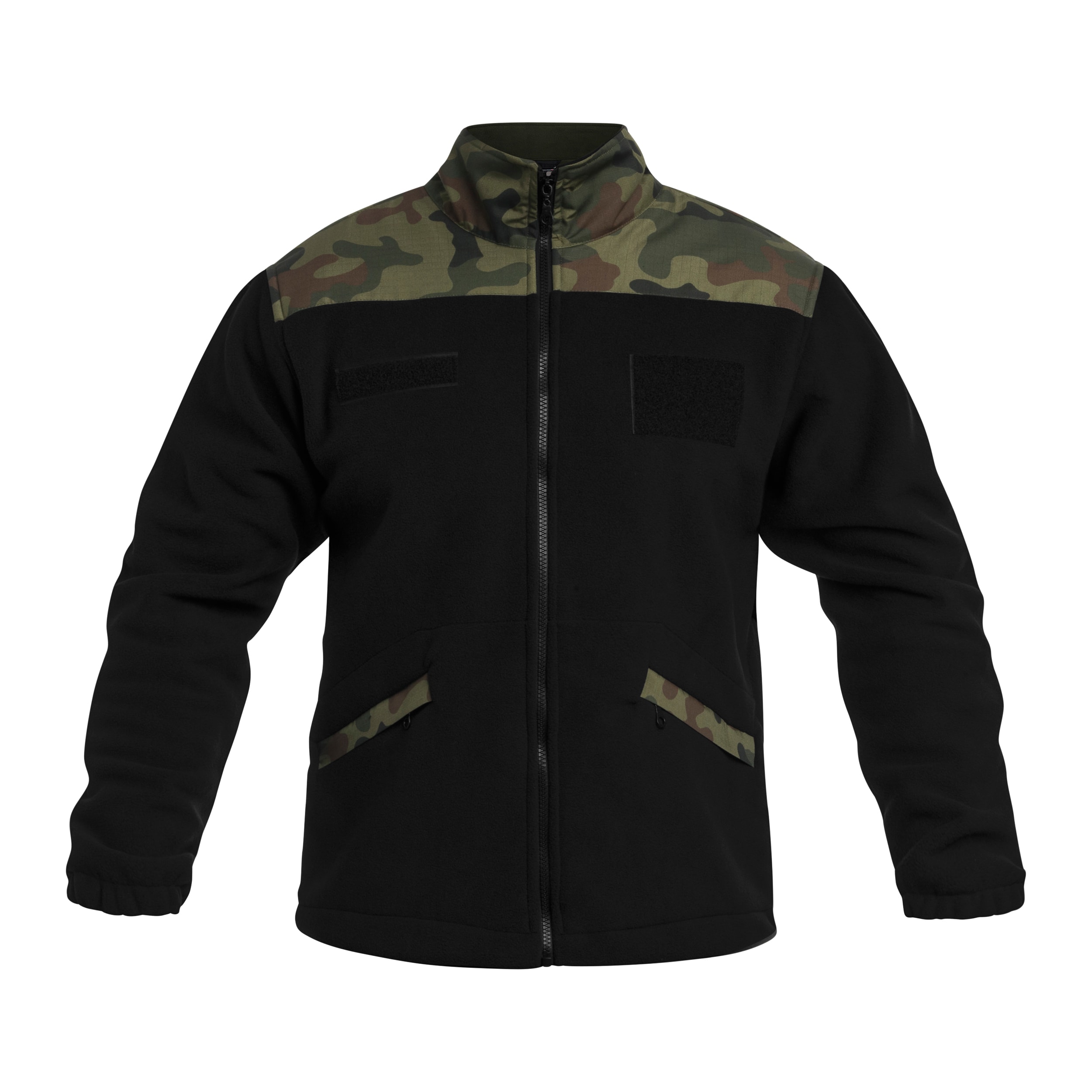 Maxtex - Standard Fleece-Sweatshirt - Schwarz /wz.93 Pantera PL Woodland