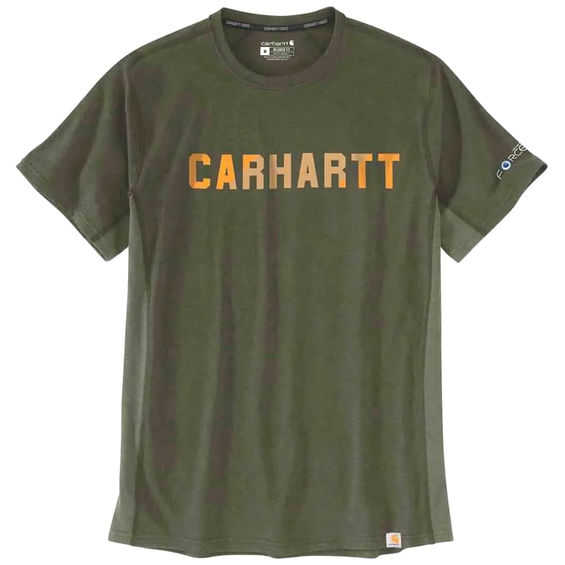 Carhartt - T-Shirt Force Flex Block Logo - Basil Heather