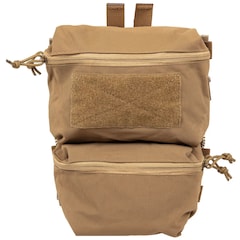 Wosport - PC Back Panel Double Bag - Rückseitige Zusatztasche für V5-Taktische Weste  - Coyote Brown