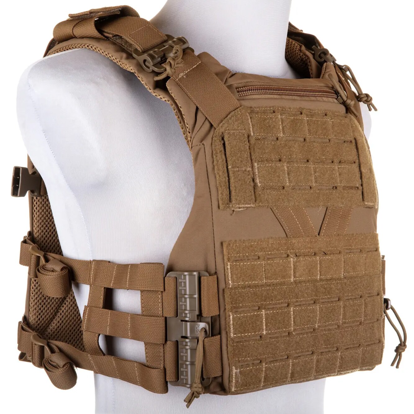 Wosport - VE-83 - Plate Carrier Taktische Weste - Coyote Brown