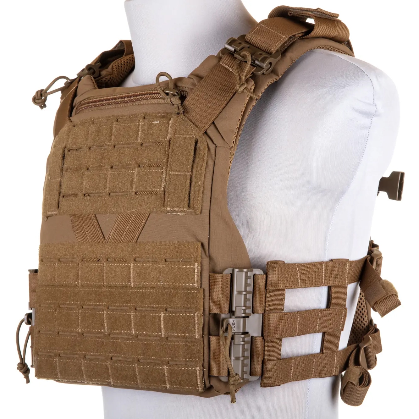 Wosport - VE-83 - Plate Carrier Taktische Weste - Coyote Brown