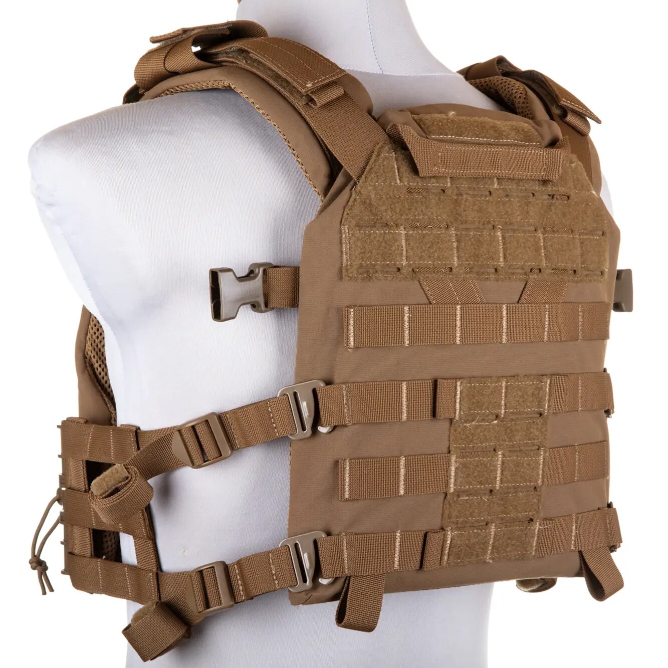 Wosport - VE-83 - Plate Carrier Taktische Weste - Coyote Brown