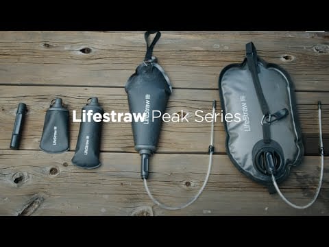 LifeStraw - Peak Squeeze 1 l - Roll-Up Trinkflasche - Dark Gray