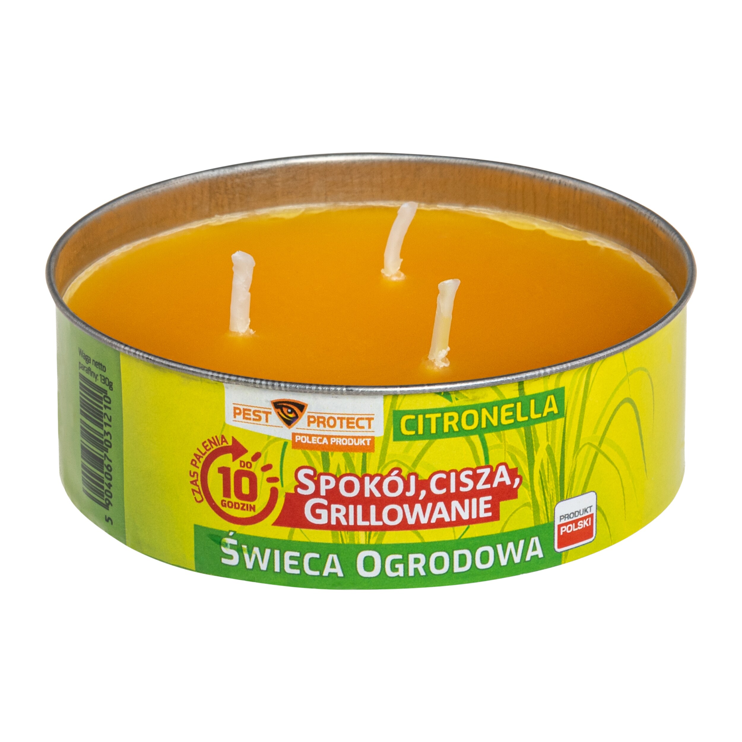 Pogromcy Komarów - Gartenkerze 130 g - Zitrus