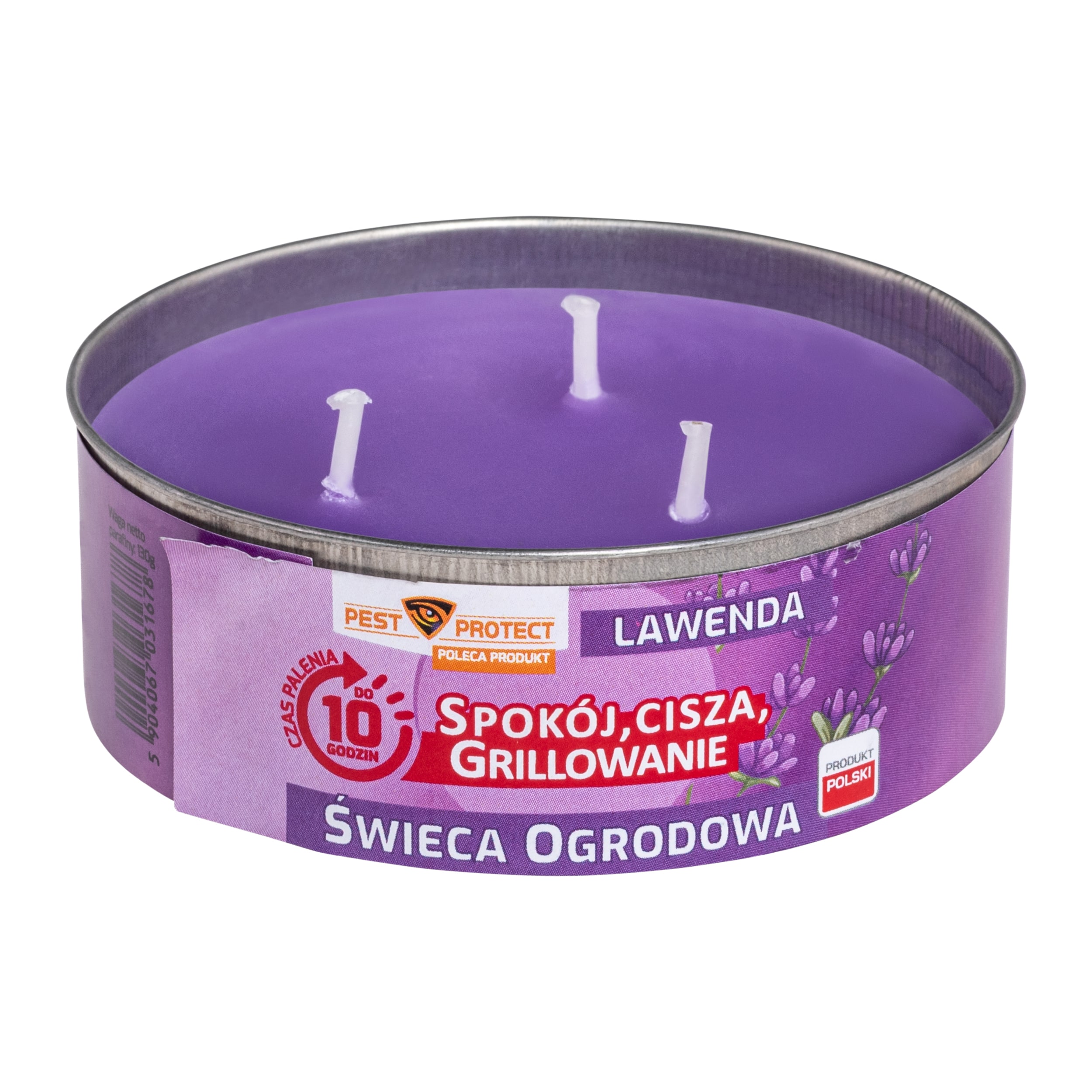 Pogromcy Komarów - Gartenkerze 130g - Lavendel