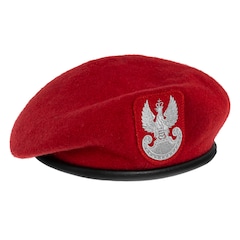 Baskenmütze der Polnischen Armee nahtlos- Rot