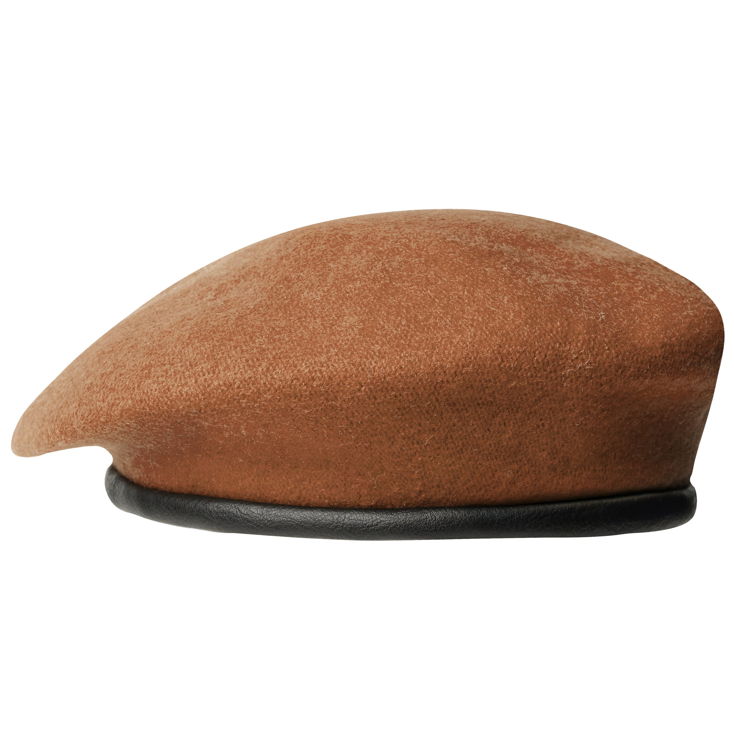 Geprägte Baskenmütze - Braun