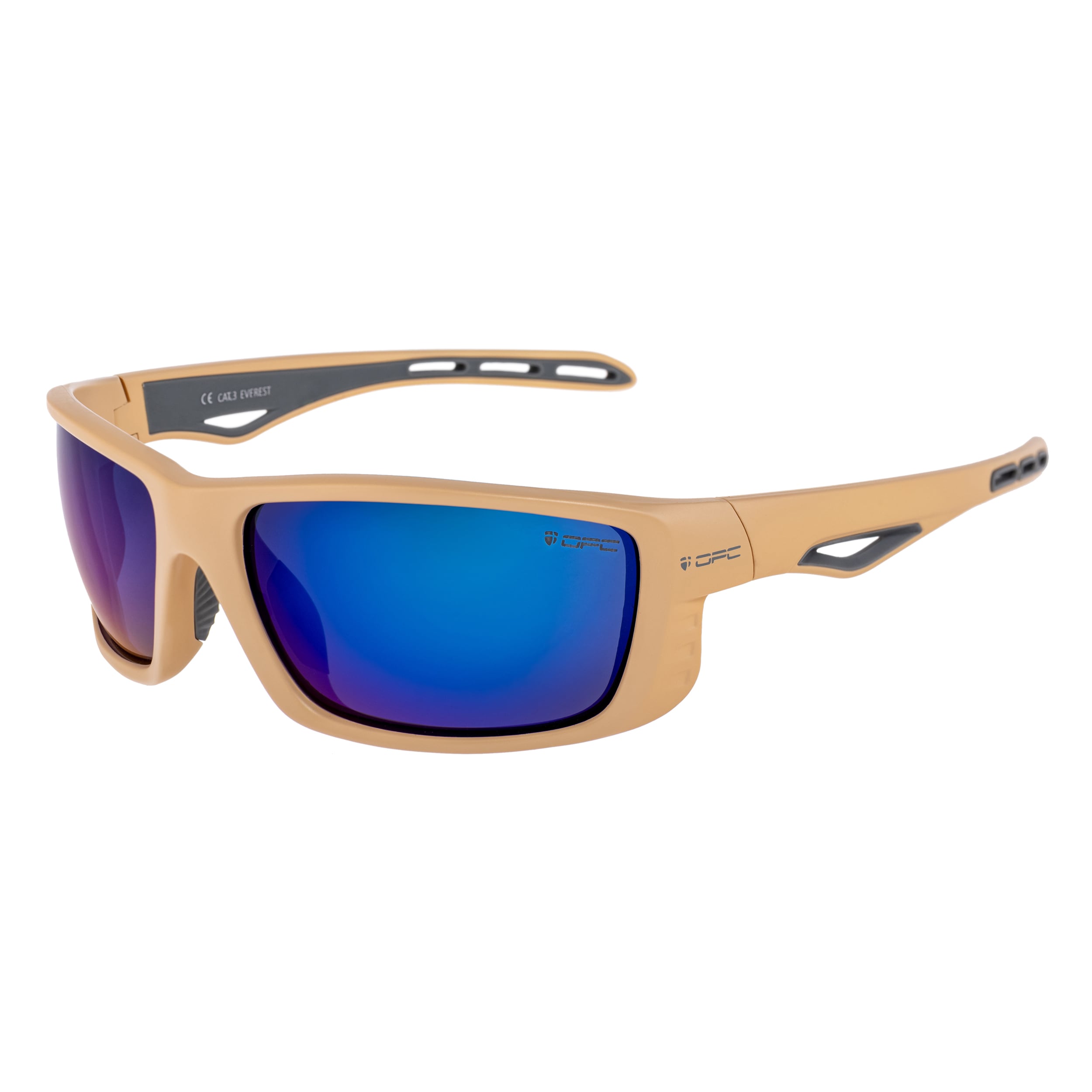 OPC - Sonnenbrille Sport Everest Matt mit Polarisation - Khaki Blue Revo