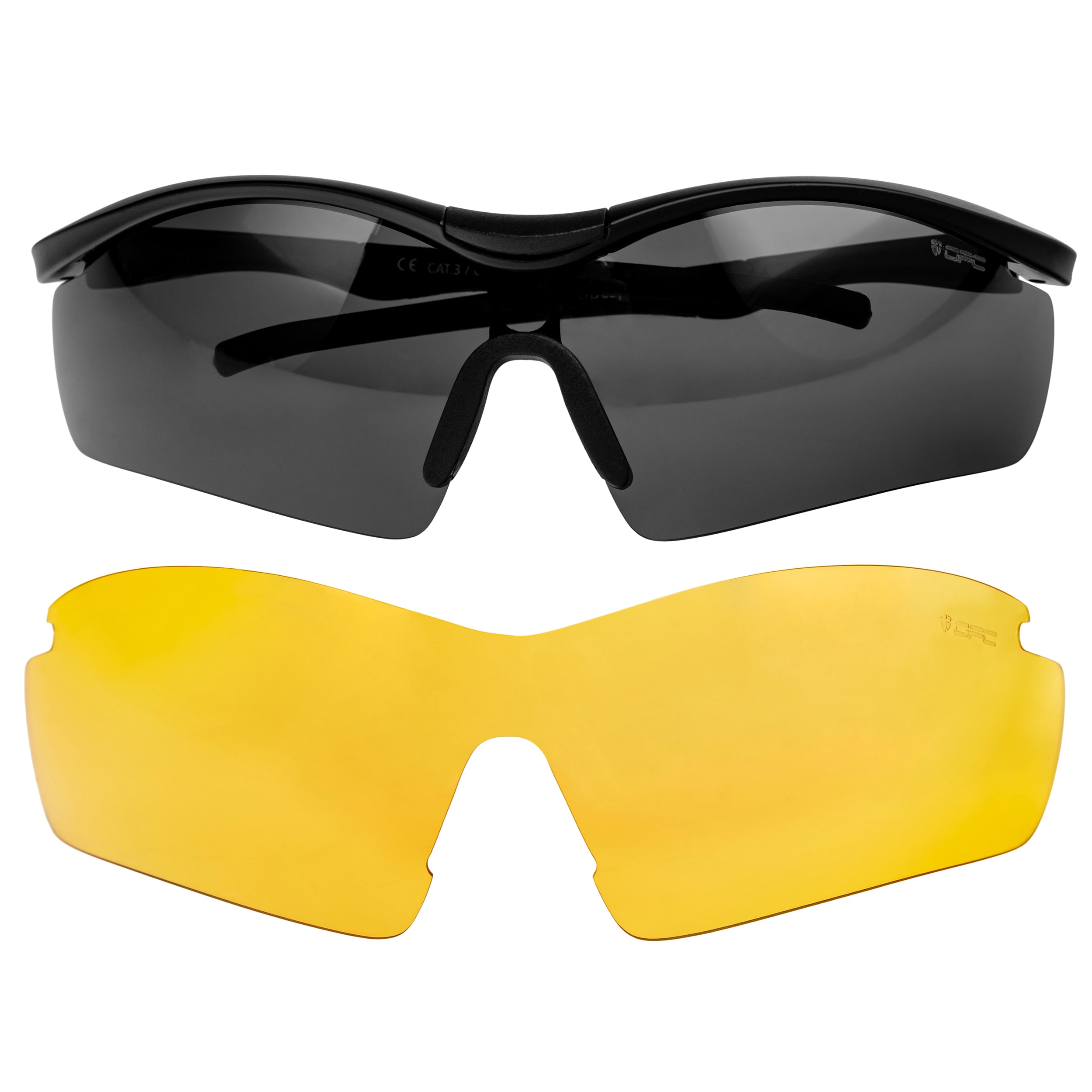 OPC - Extreme Raptor - Polarisierte Sonnenbrille - Matt Black Smoke/Yellow