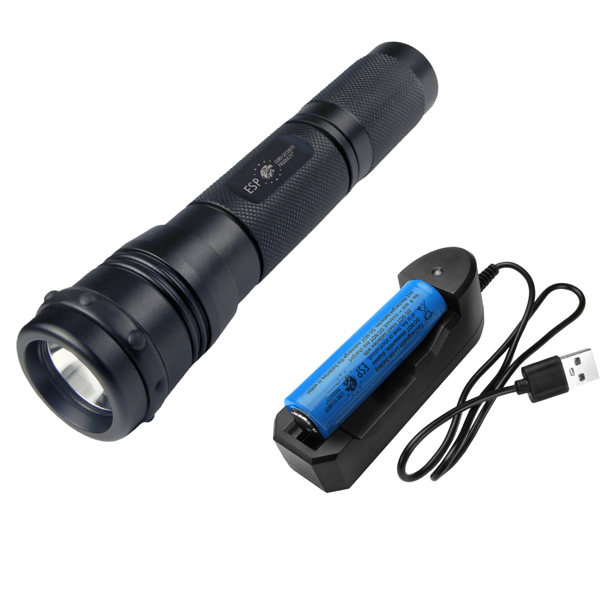 ESP - Helios 10-34-R Taktische Taschenlampe 760 Lumen + Ladegerät - Set
