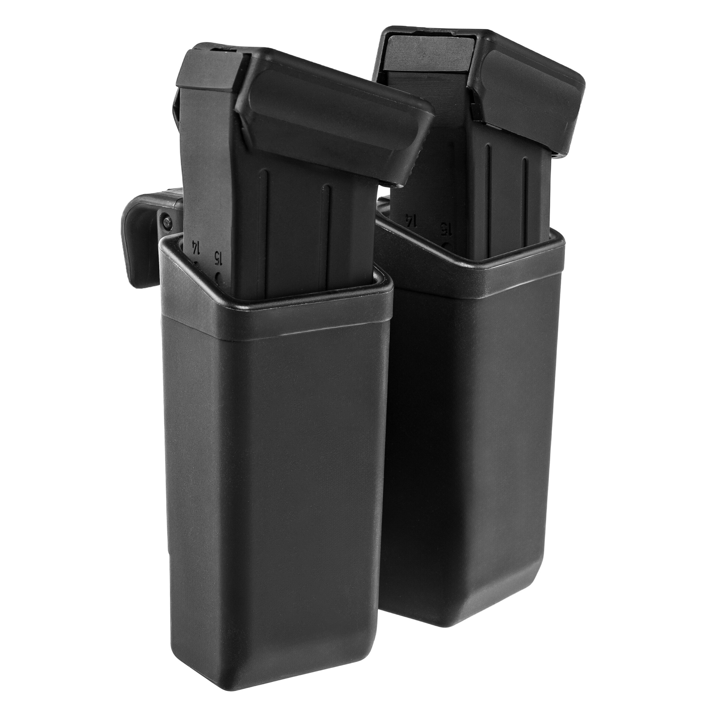 ESP - Doppel-Magazintasche, drehbar mit UBC-08 Clip-Befestigung für 9 mm Magazine - Black