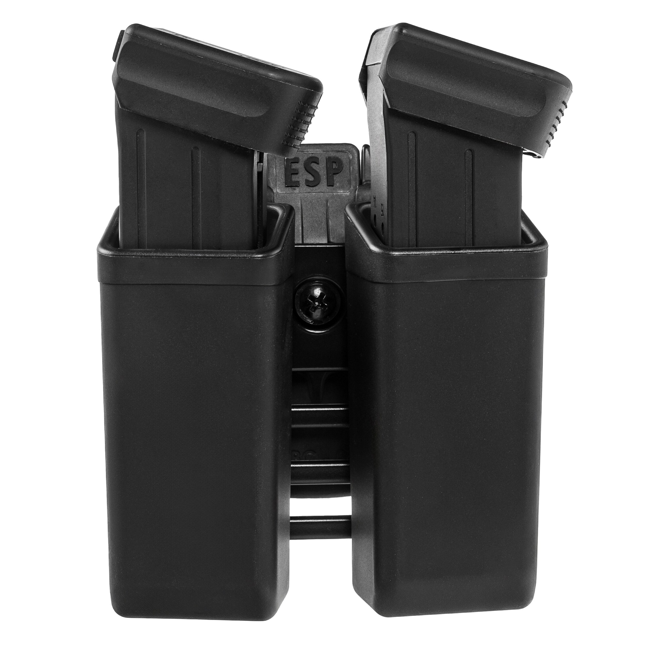 ESP - Doppel-Magazintasche, drehbar mit UBC-08 Clip-Befestigung für 9 mm Magazine - Black