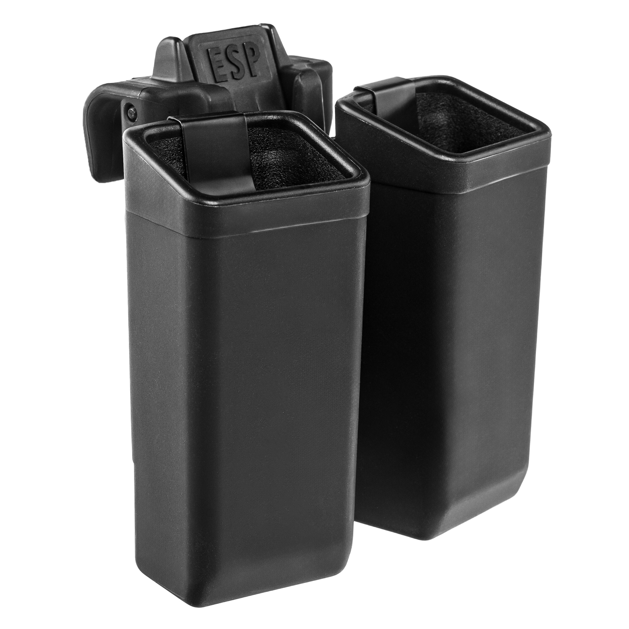 ESP - Doppel-Magazintasche, drehbar mit UBC-08 Clip-Befestigung für 9 mm Magazine - Black