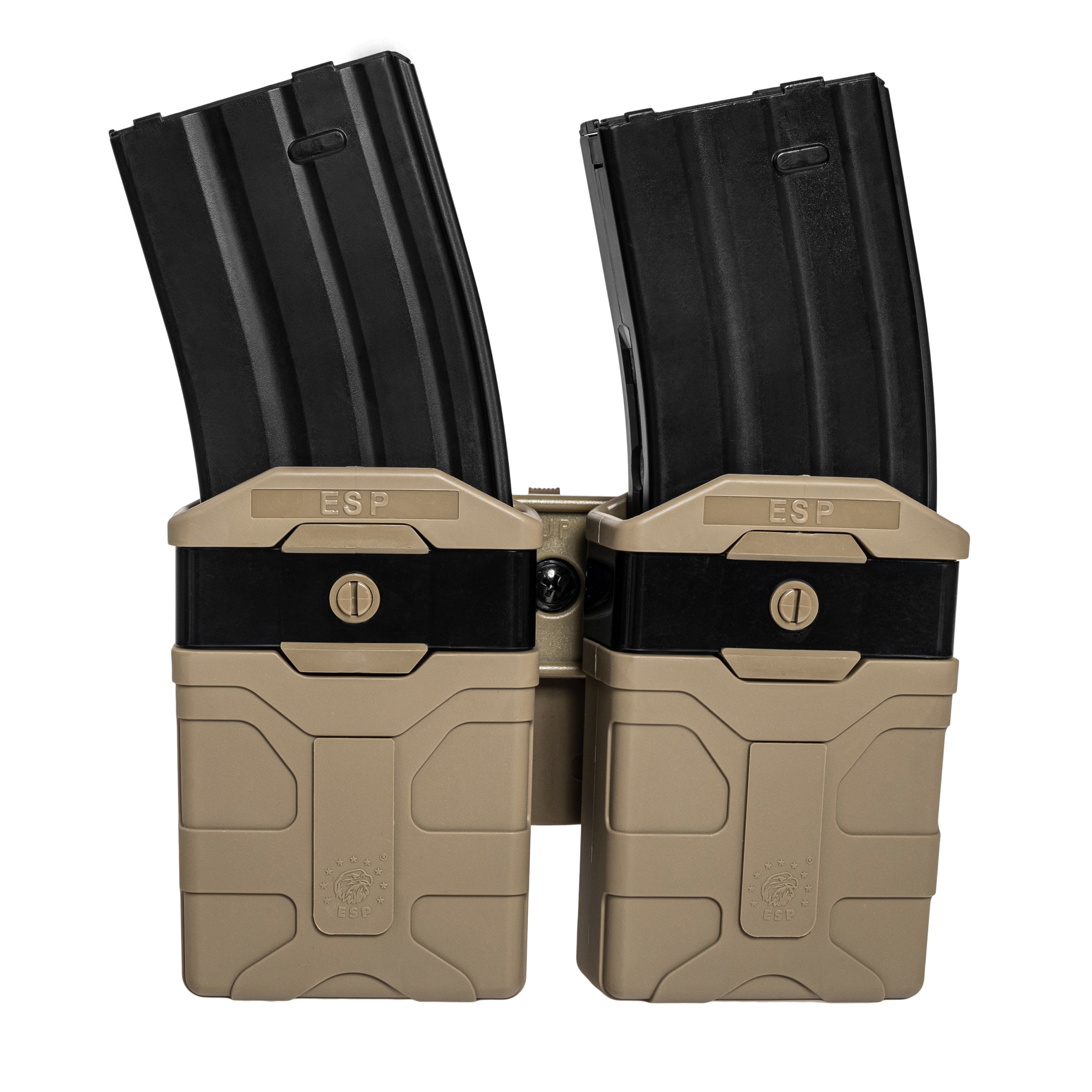 ESP - Doppel-Magazintasche drehbar mit UBC-01 Clip-Befestigung für Magazine - Khaki