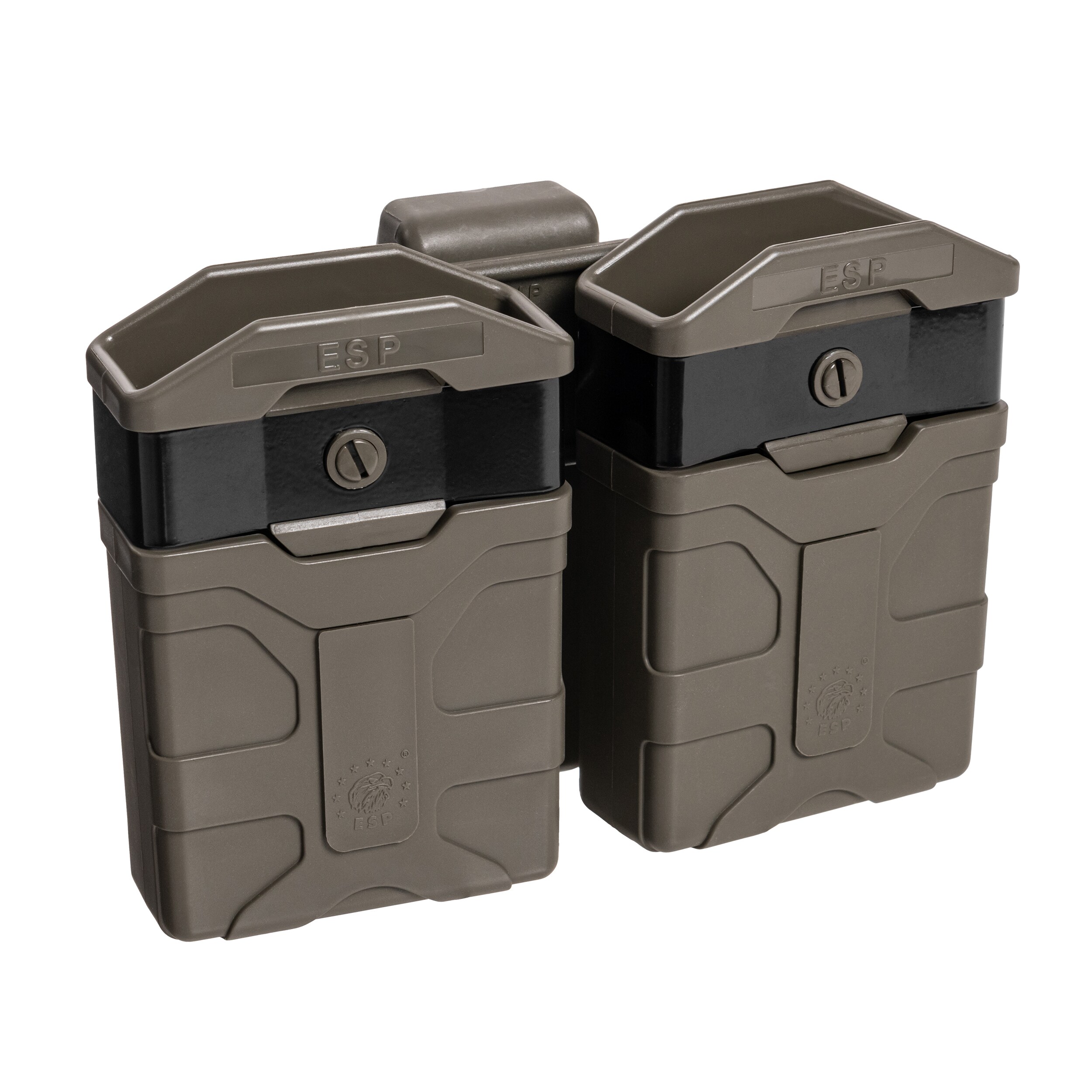 ESP - Doppel-Magazintasche, drehbar, mit UBC-02 Clip-Befestigung für Magazine - Olive Drab