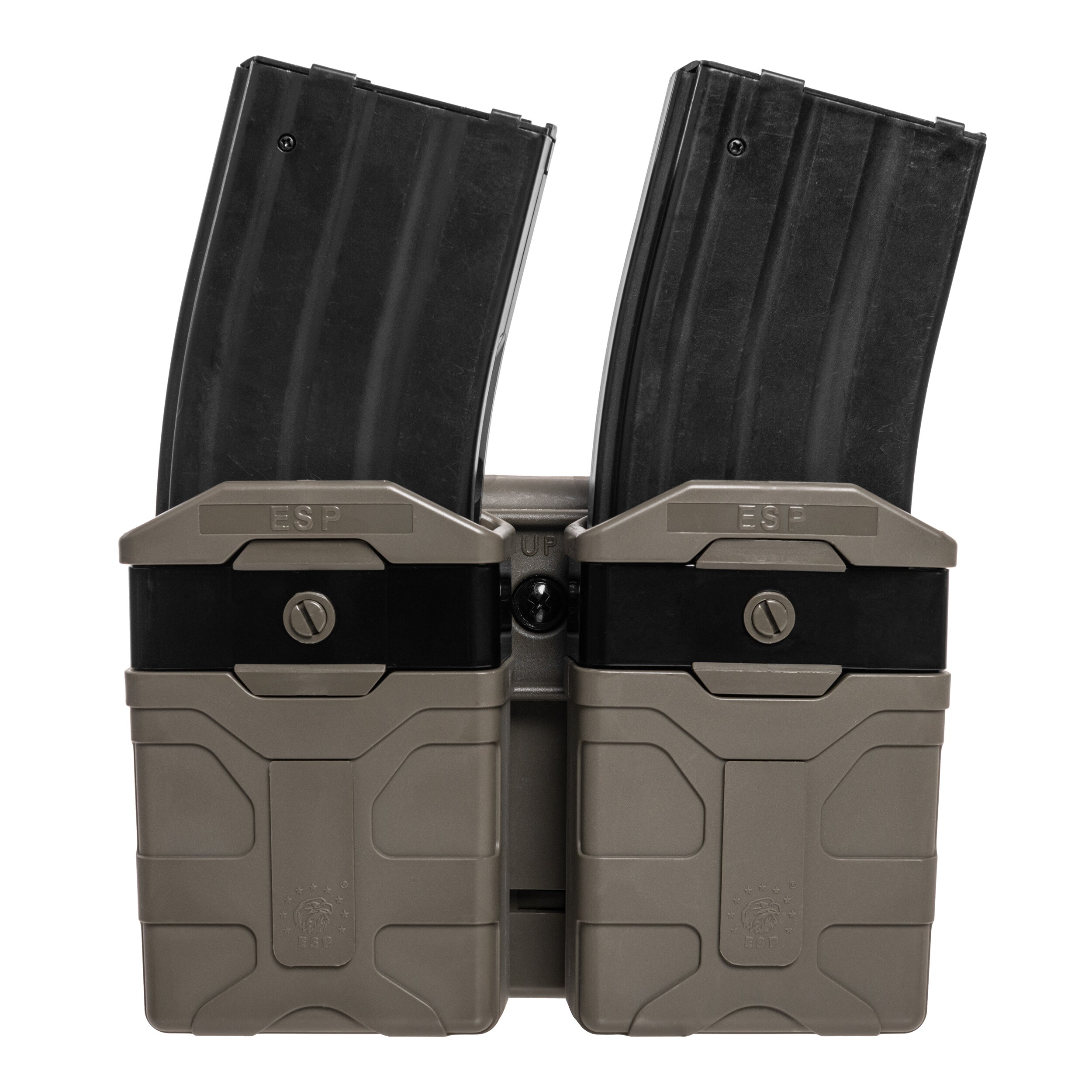 ESP - Doppel-Magazintasche, drehbar, mit UBC-02 Clip-Befestigung für Magazine - Olive Drab
