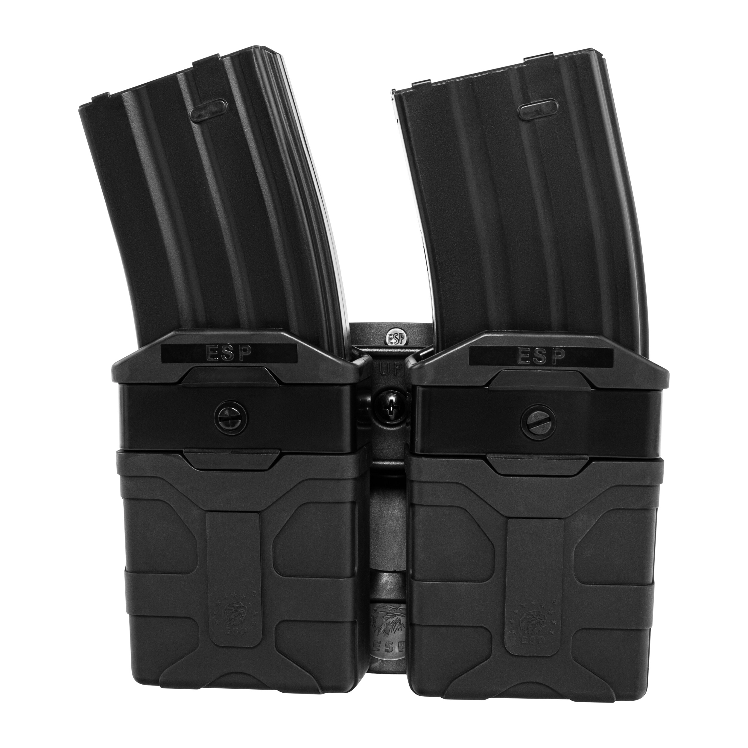 ESP - Doppel-Magazintasche, drehbar, mit Paddle-Befestigung für Magazine im Kaliber 5,56 mm - Black