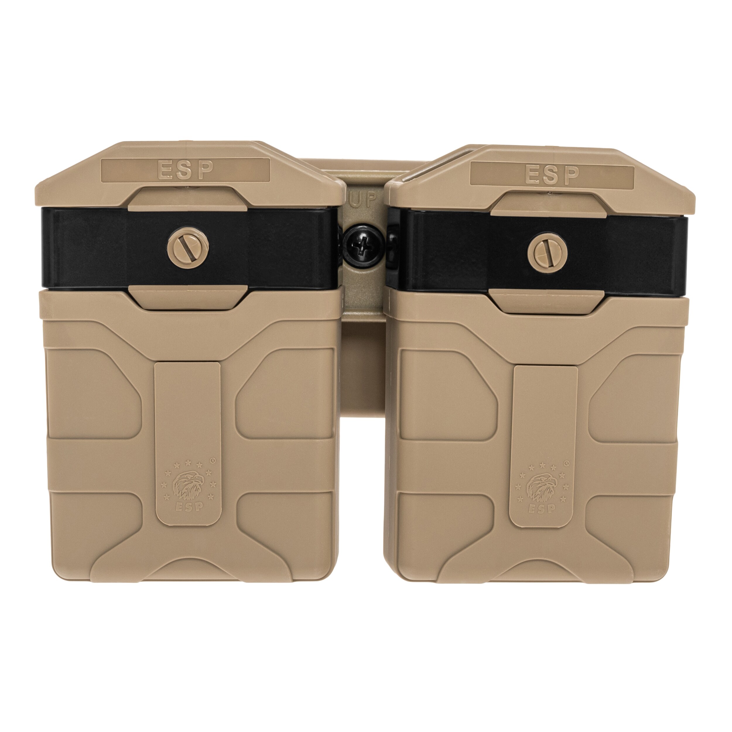 ESP - Doppel-Magazintasche mit UBC-03-Clip für 5,56 × 45 mm Magazine - Khaki