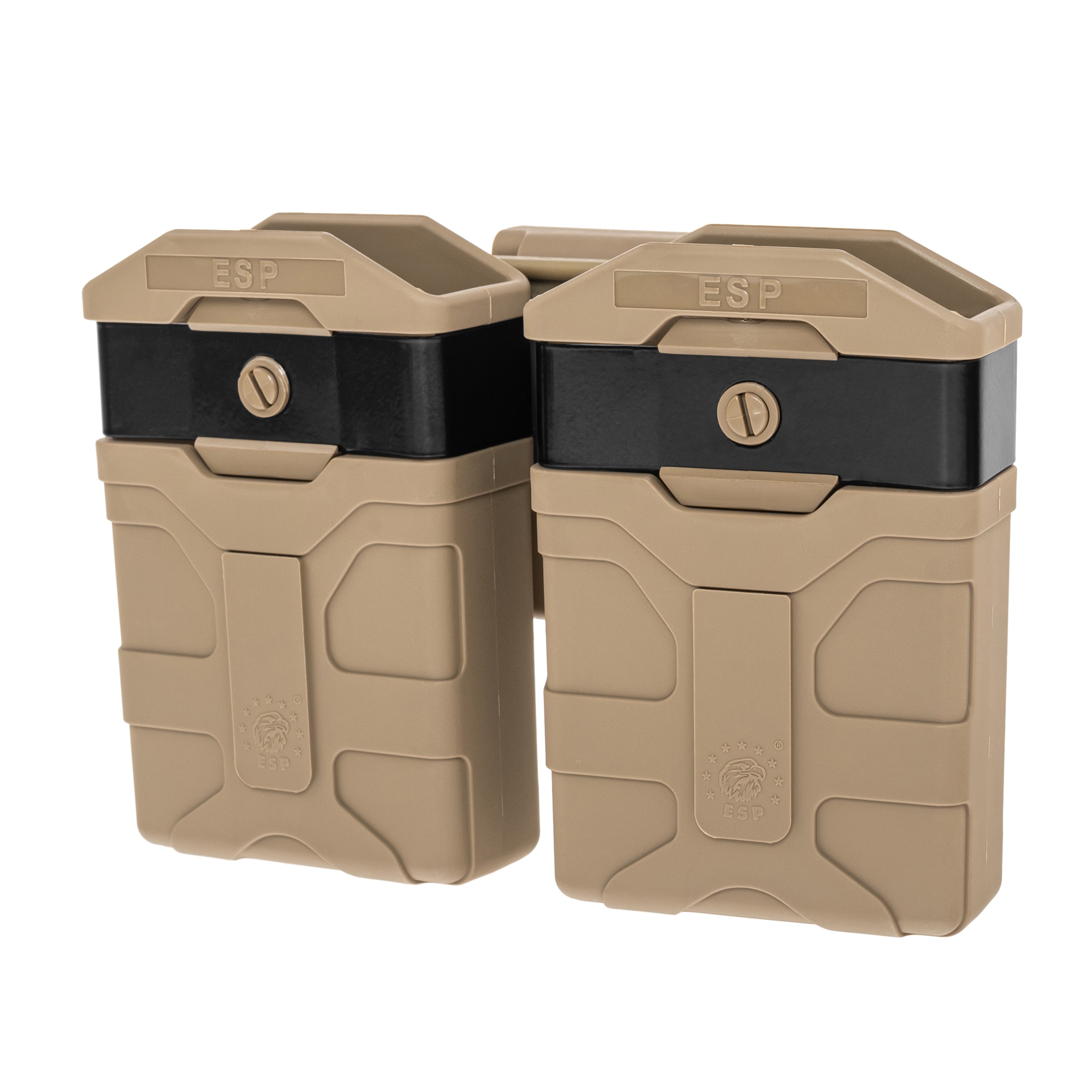 ESP - Doppel-Magazintasche mit UBC-03-Clip für 5,56 × 45 mm Magazine - Khaki