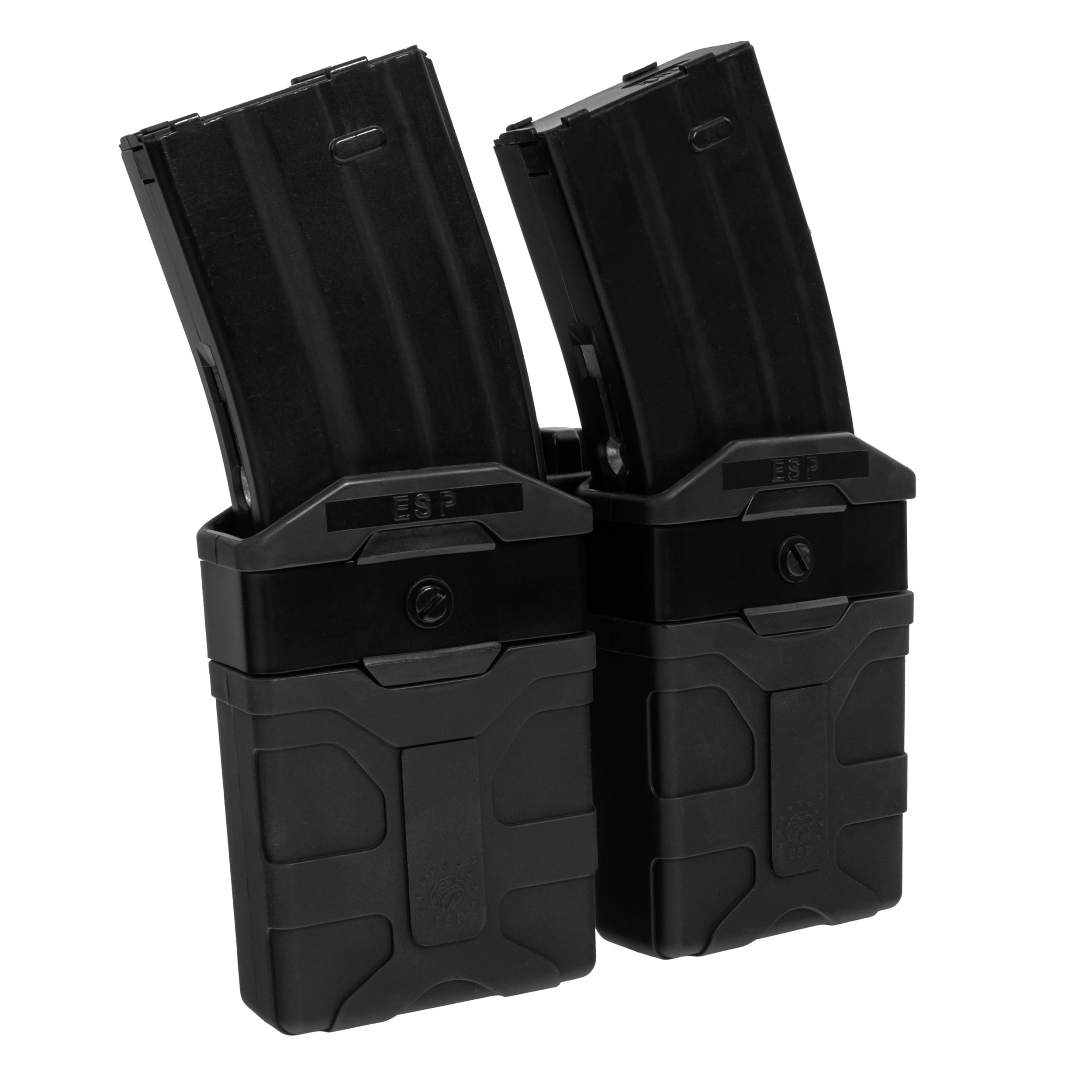 ESP - Doppel-Magazintasche, drehbar mit UBC-05-A-Halterung für Magazine im Kaliber 5,56 mm - Black