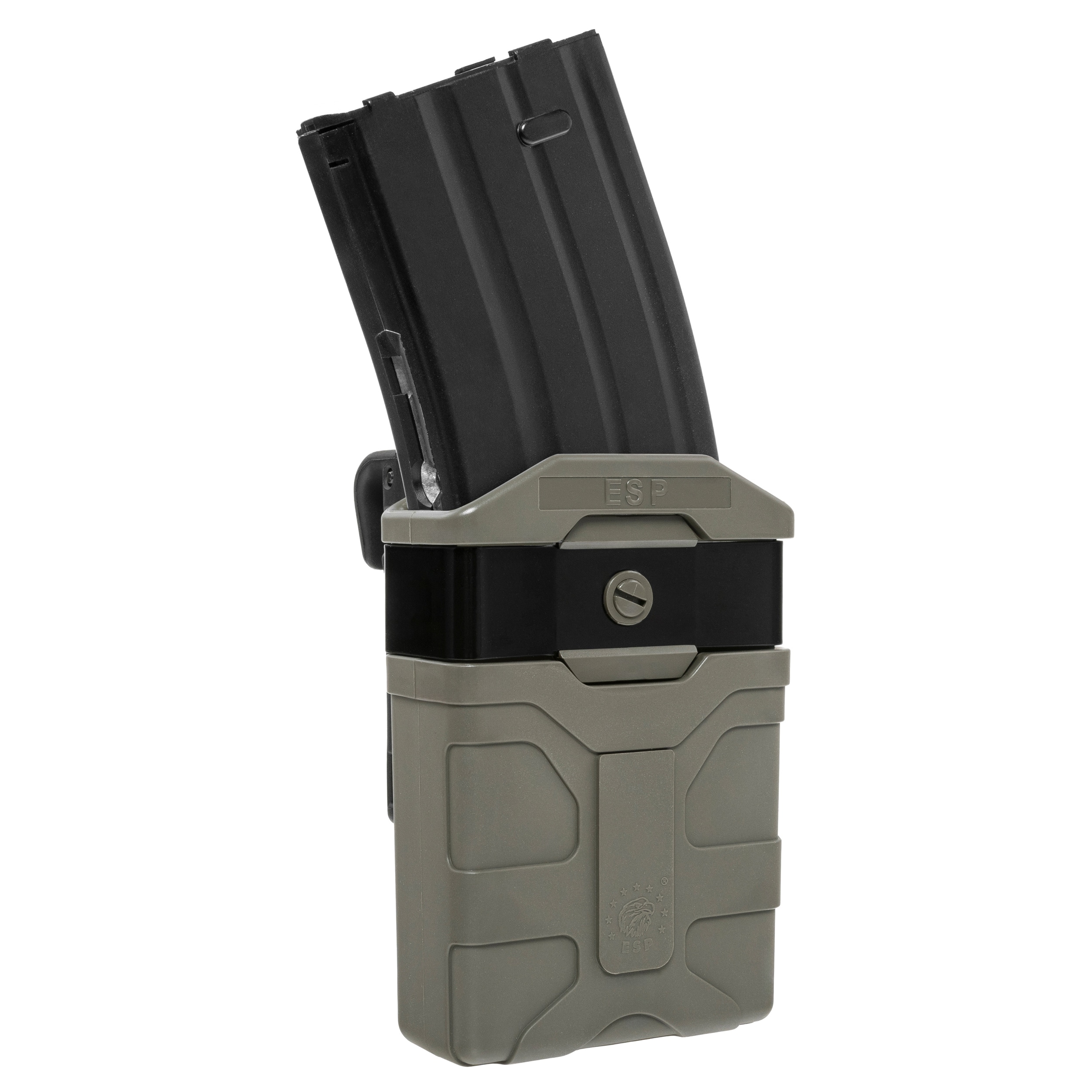 ESP - Drehbare Magazintasche mit Befestigung UBC-08 für Magazine - Olive Drab