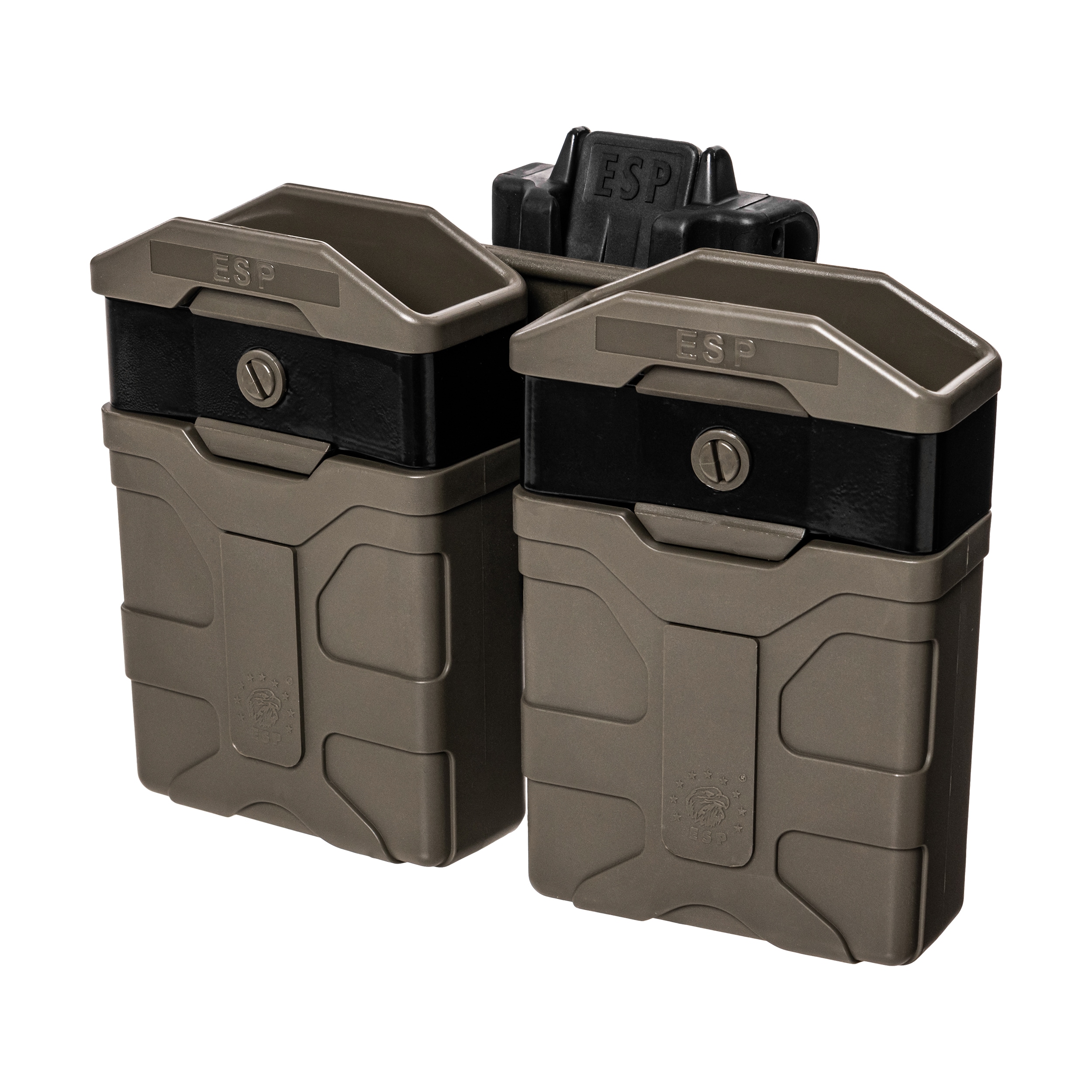 ESP - Doppel-Magazintasche, drehbar mit UBC-08-Halterung für Magazine - Olive Drab