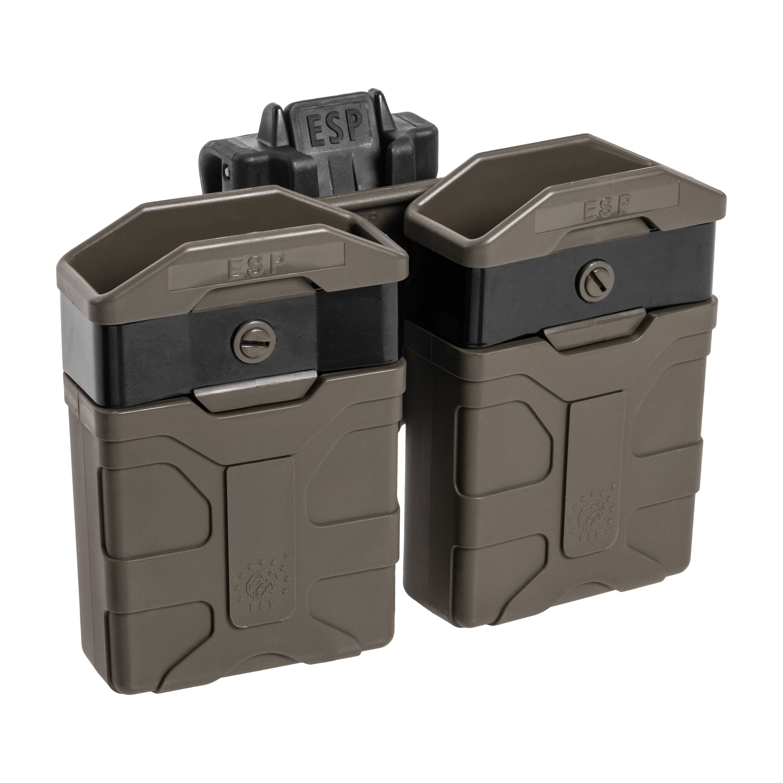 ESP - Doppel-Magazintasche, drehbar mit UBC-08-Halterung für Magazine - Olive Drab