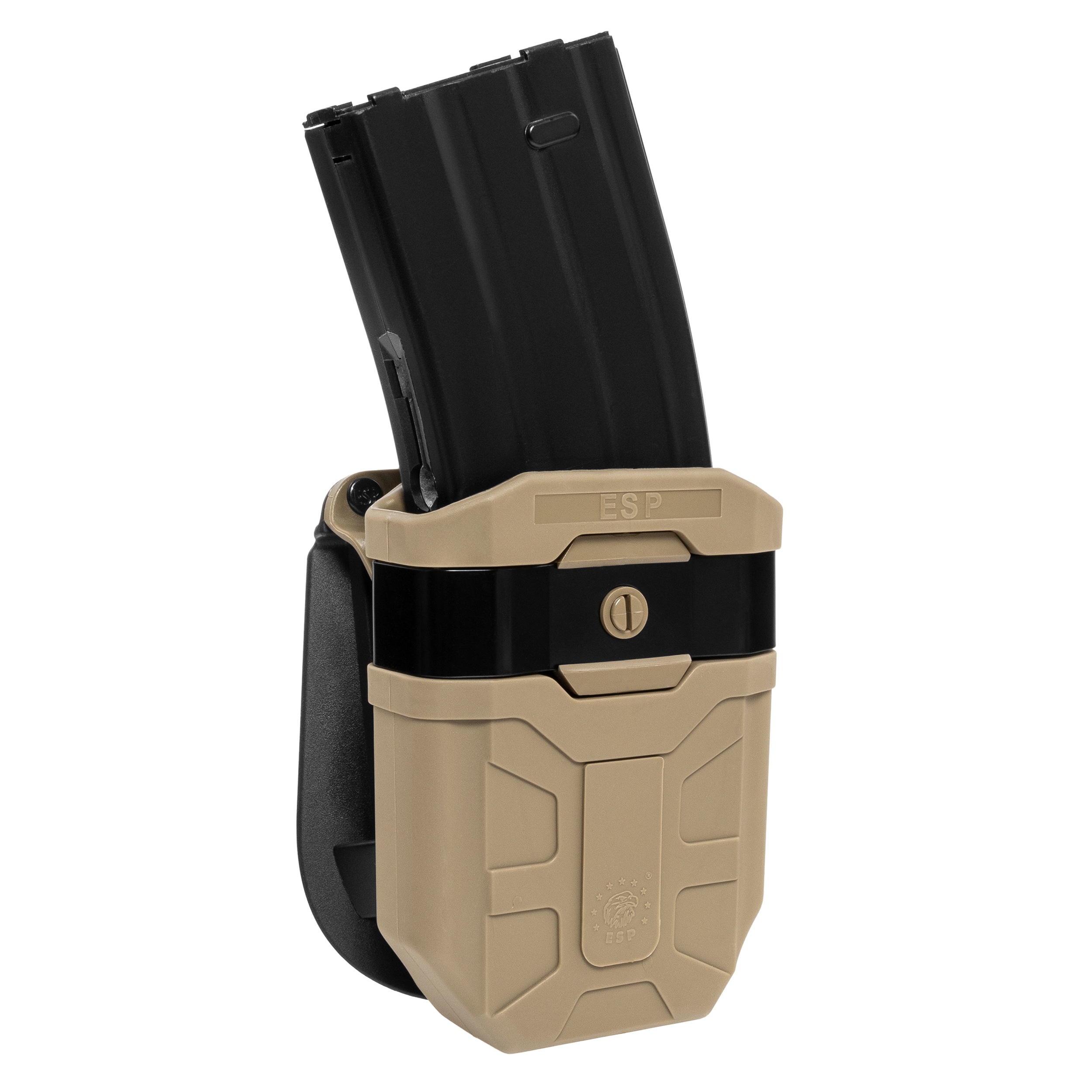 ESP - Drehbare Magazintasche mit Paddle-Befestigung für AK-47/AK74 - Khaki