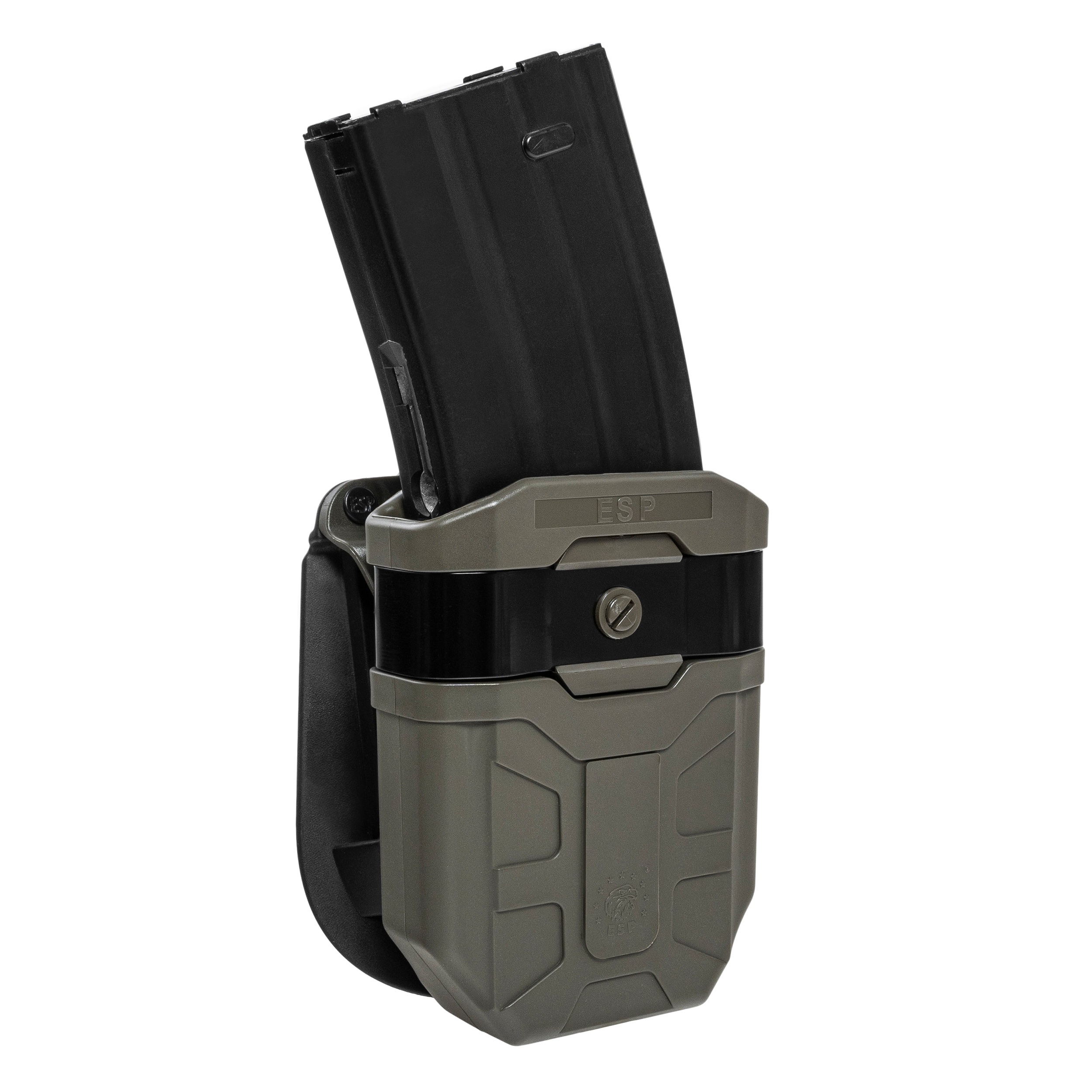 ESP - Drehbare Magazintasche mit Paddle-Befestigung für AK-47/AK74 - Olive Drab