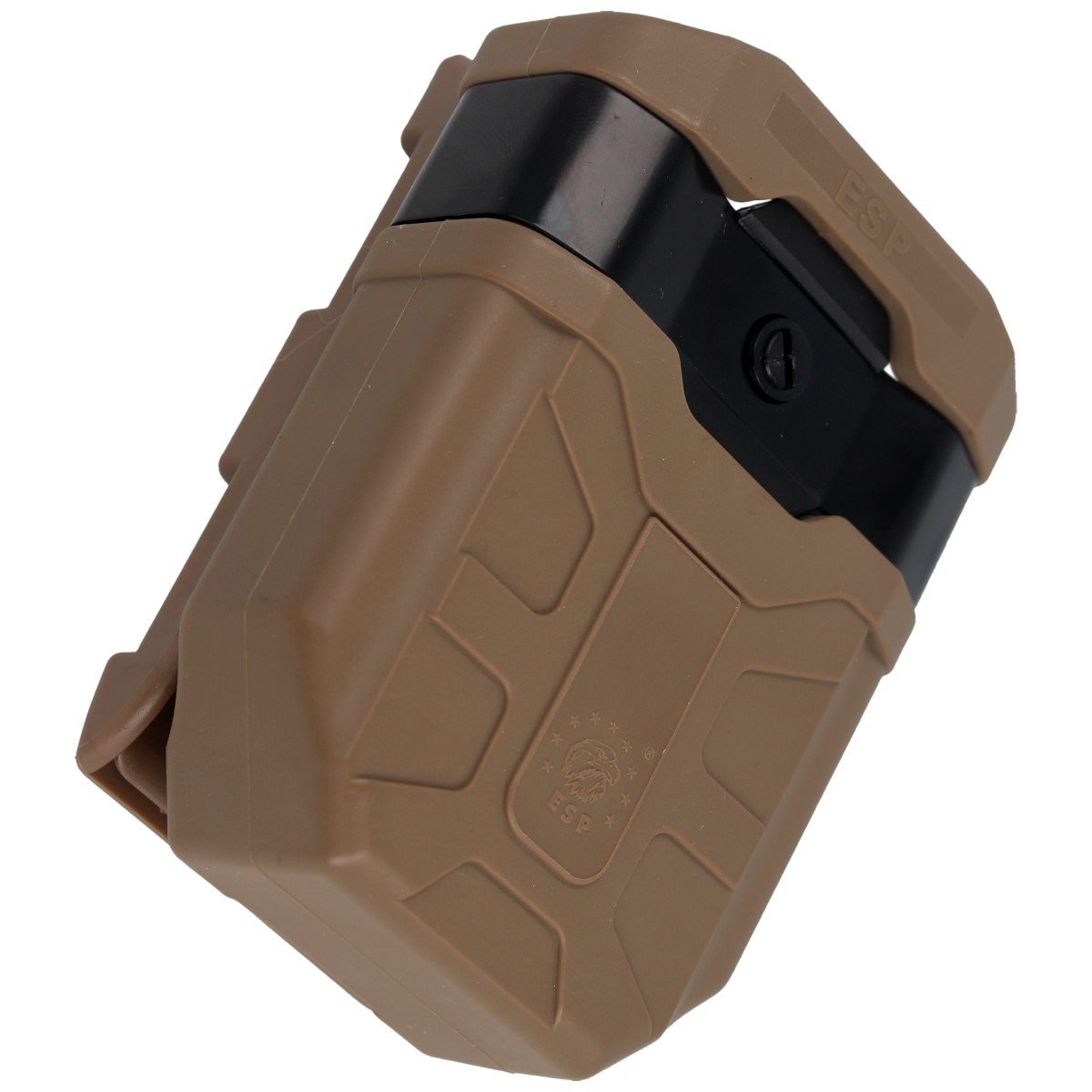 ESP - Drehbare Magazintasche mit Befestigung UBC-04-2 Clip für 7,62 mm Magazin - Khaki