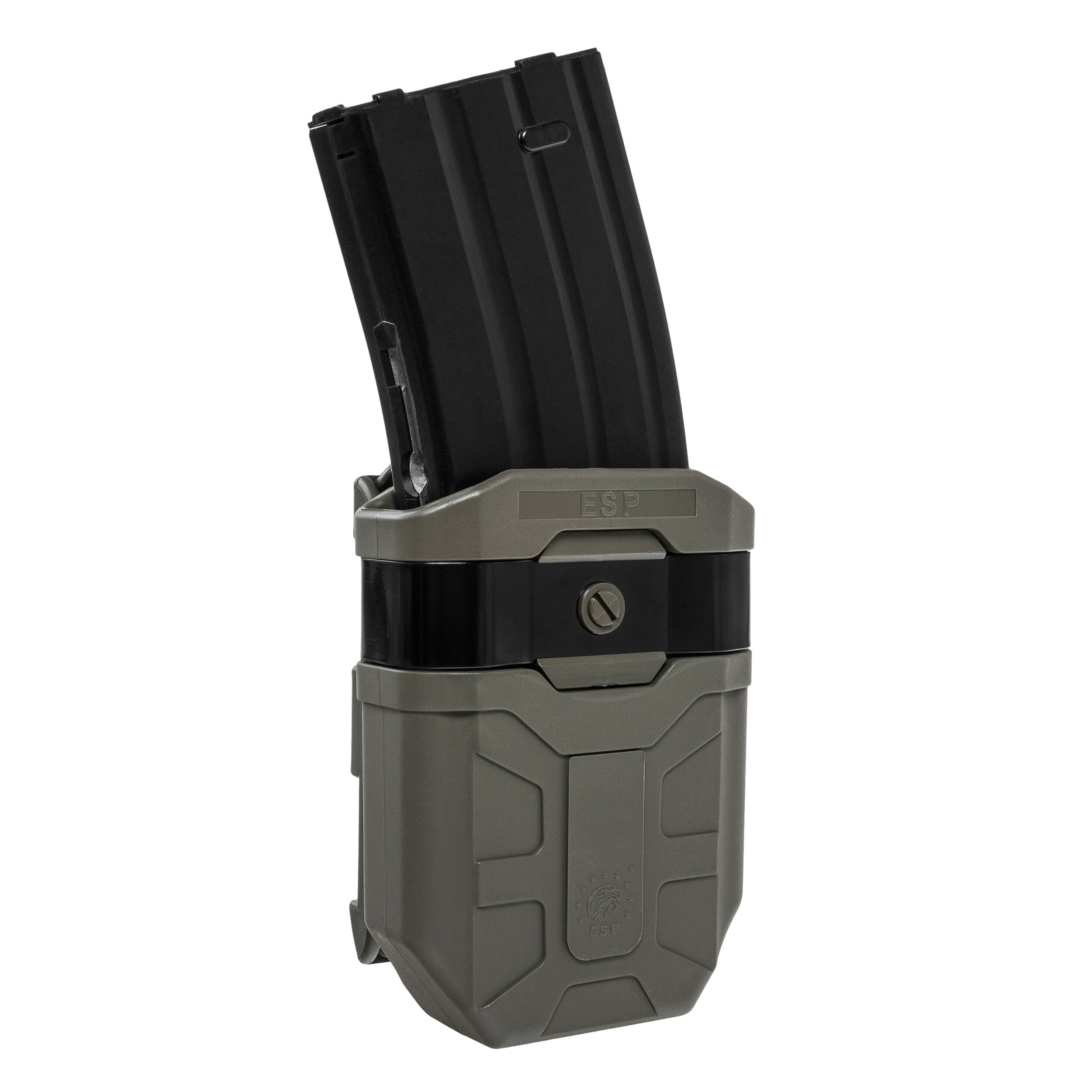 ESP - Drehbare Magazintasche mit Befestigung UBC-04-2 Clip für 7,62 mm Magazin - Olive Drab