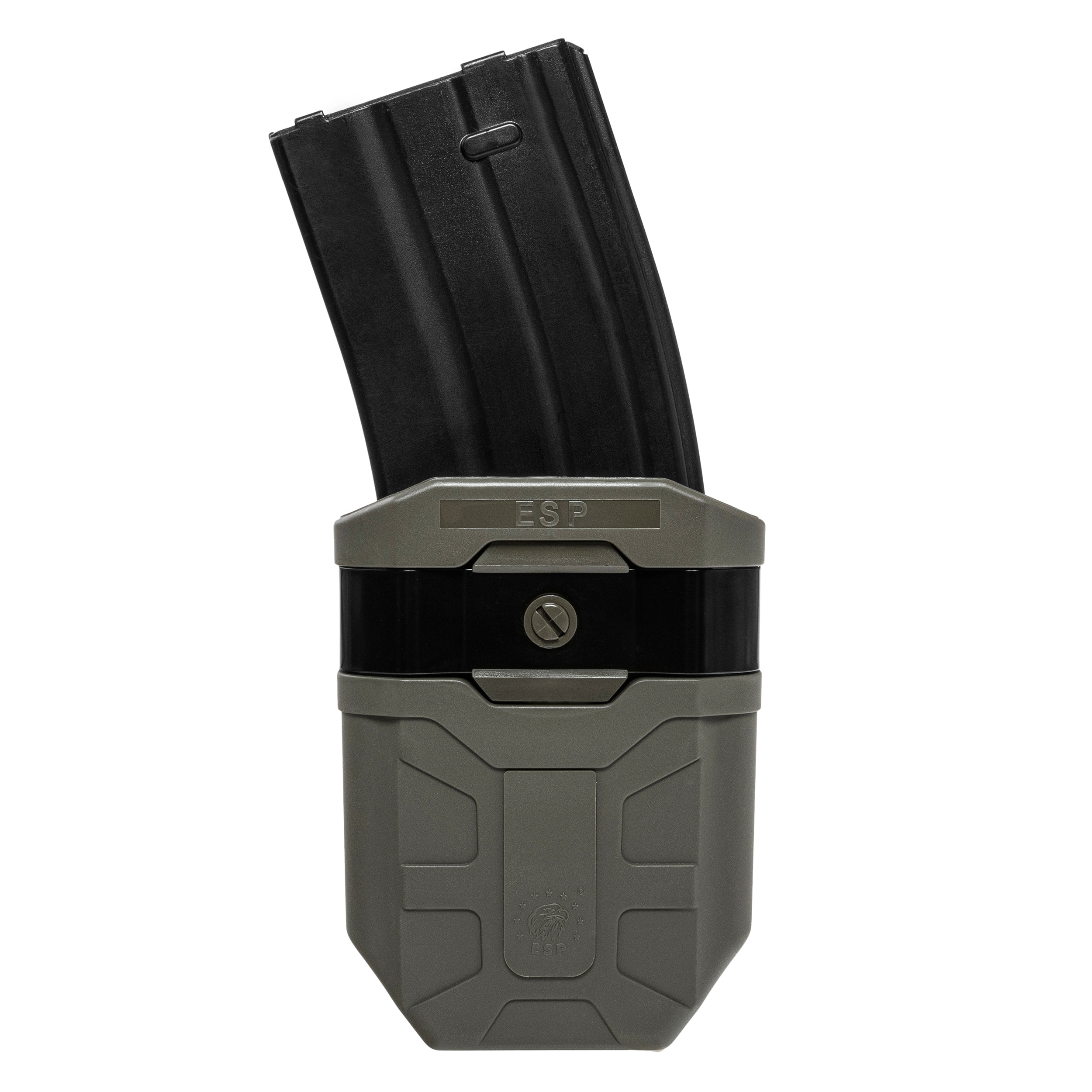 ESP - Drehbare Magazintasche mit Befestigung UBC-04-2 Clip für 7,62 mm Magazin - Olive Drab