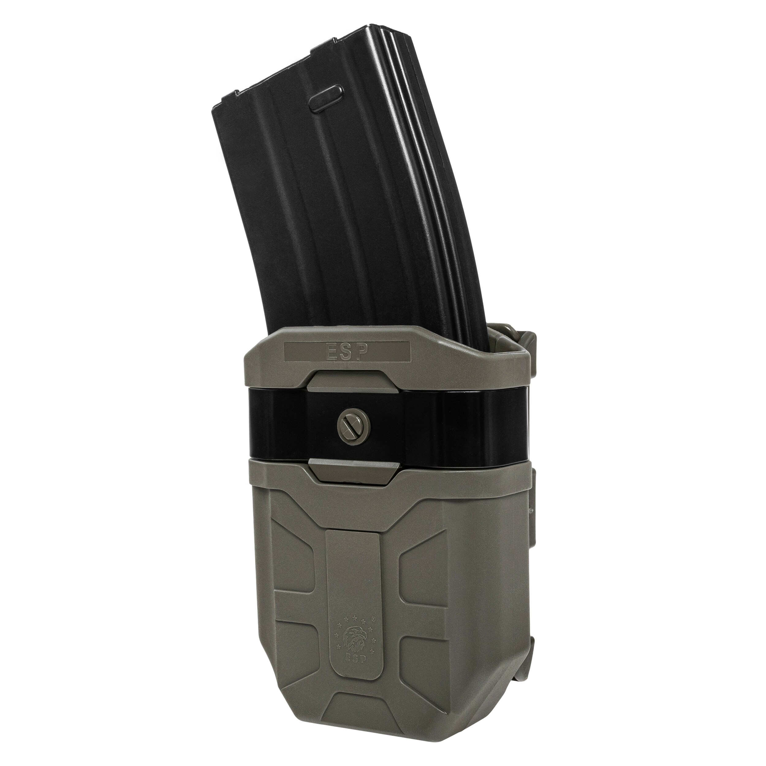 ESP - Drehbare Magazintasche mit Befestigung UBC-04-2 Clip für 7,62 mm Magazin - Olive Drab