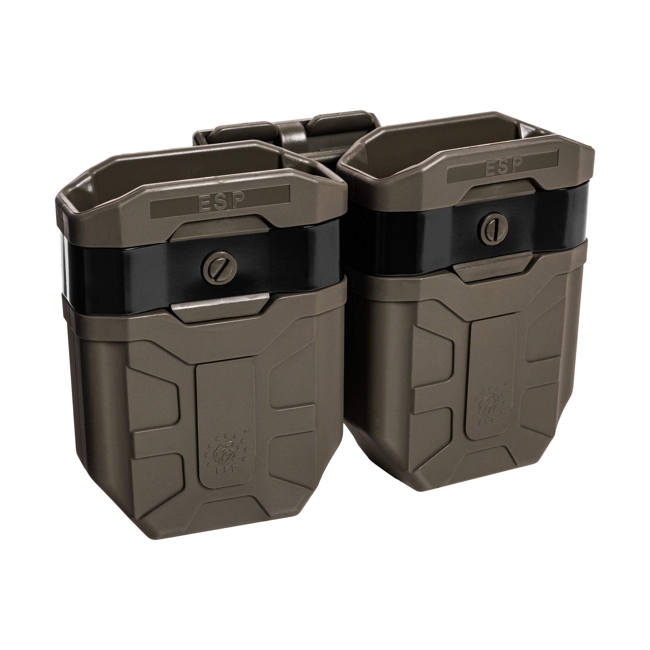 ESP - Doppel-Magazintasche, drehbar mit UBC-04-2-Halterung für Magazine - Olive Drab