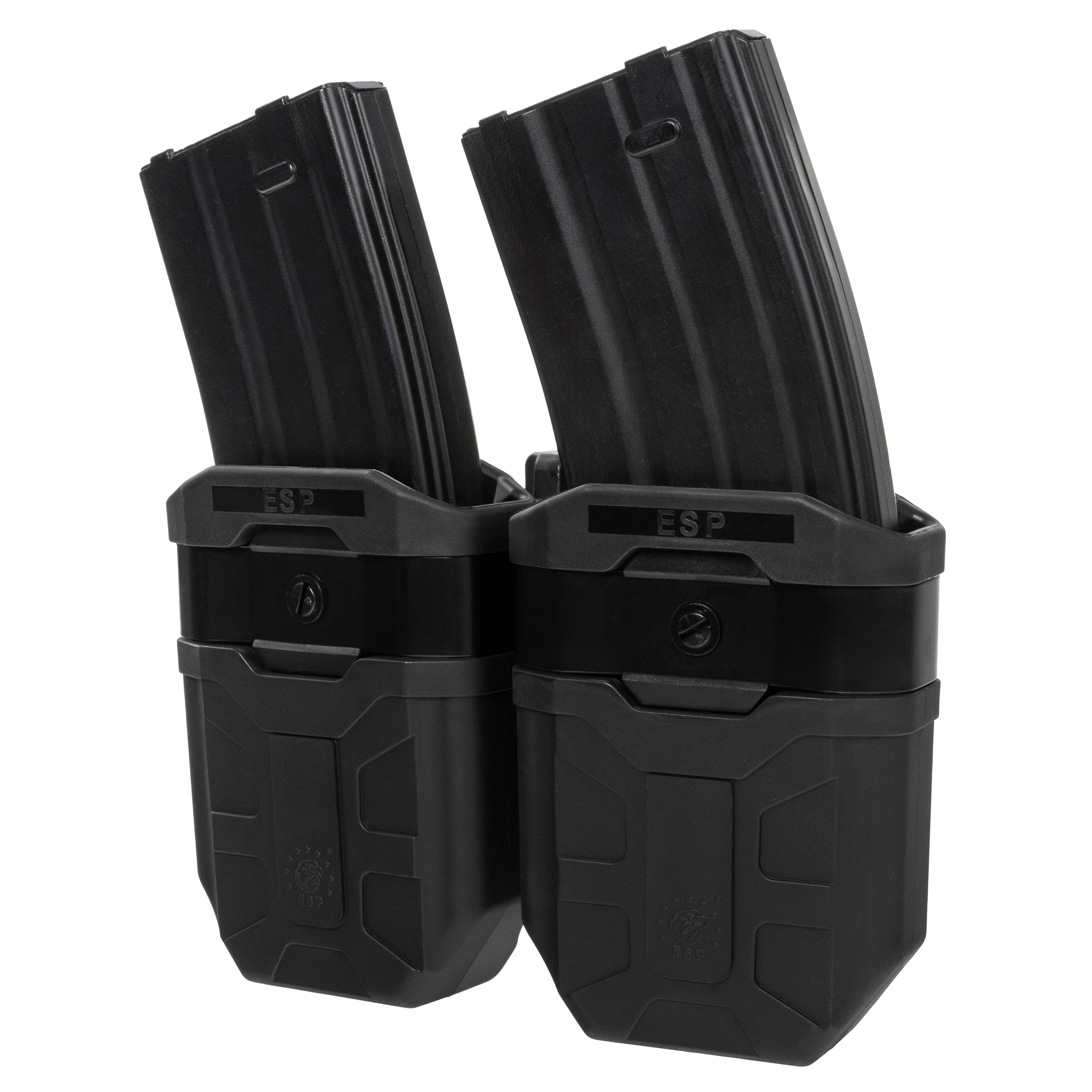 ESP - Doppel-Magazintasche, drehbar mit UBC-05-A-Halterung für 7,62 mm Magazin - Black