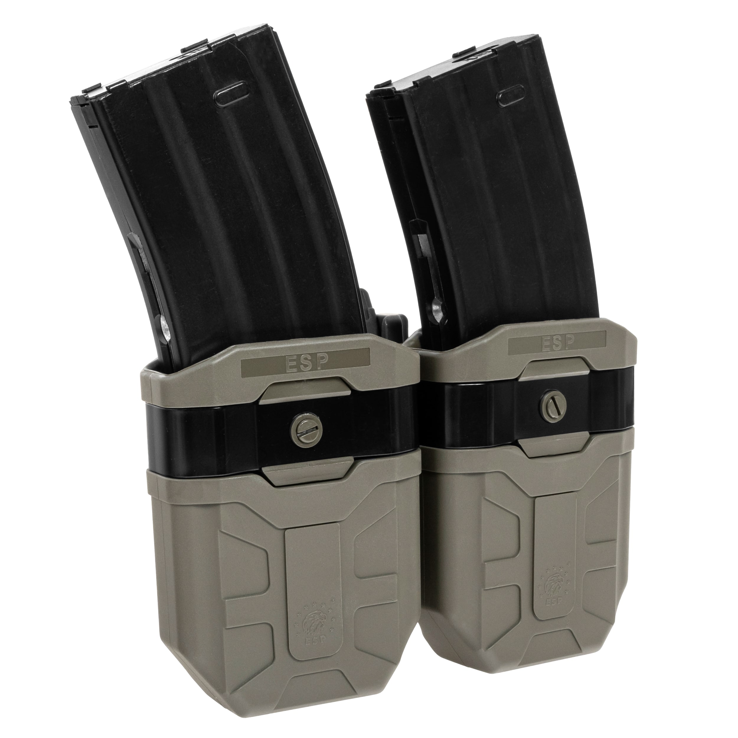 ESP - Doppel-Magazintasche, drehbar mit UBC-05-A-Halterung für 7,62 mm Magazin - Olive Drab