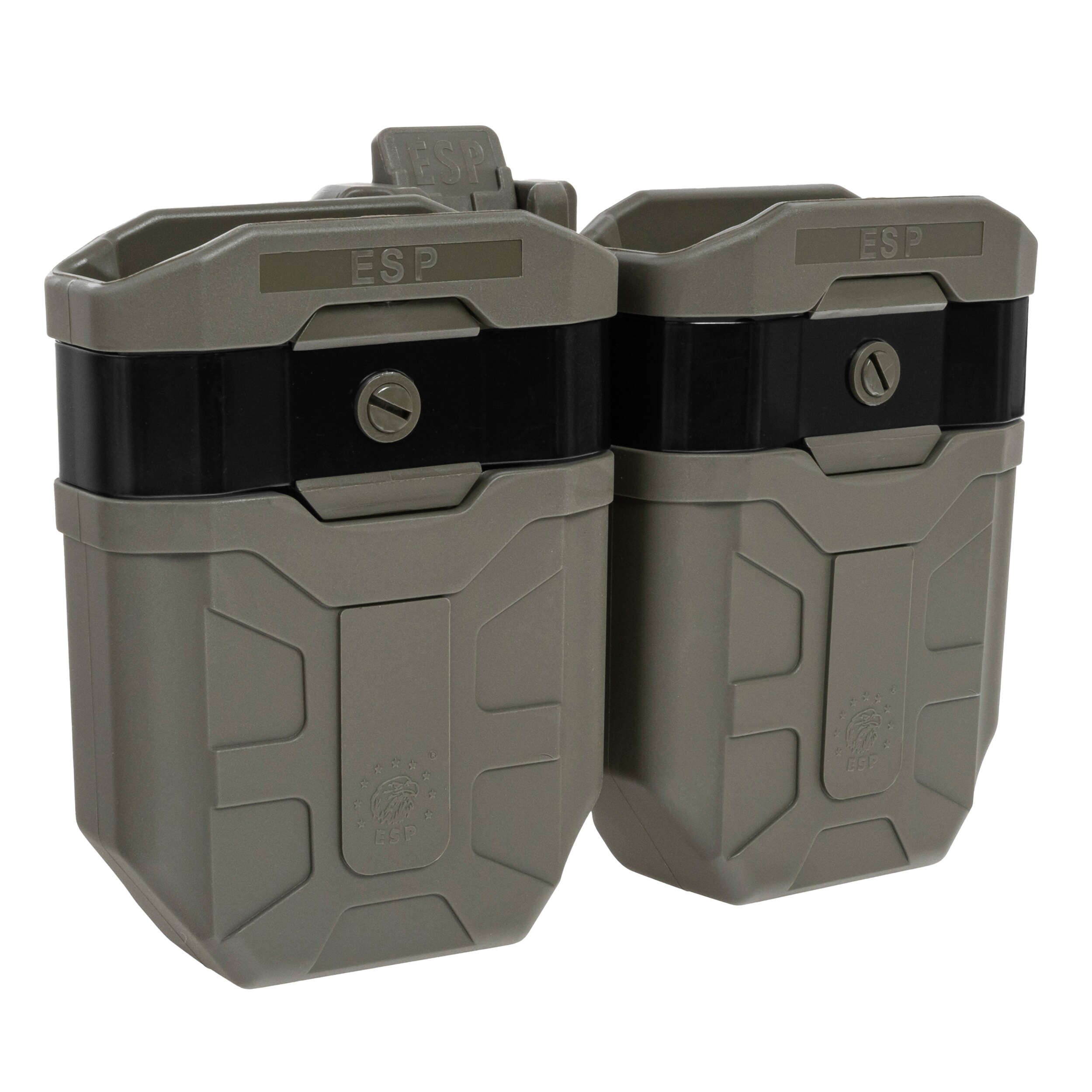ESP - Doppel-Magazintasche, drehbar mit UBC-05-A-Halterung für 7,62 mm Magazin - Olive Drab