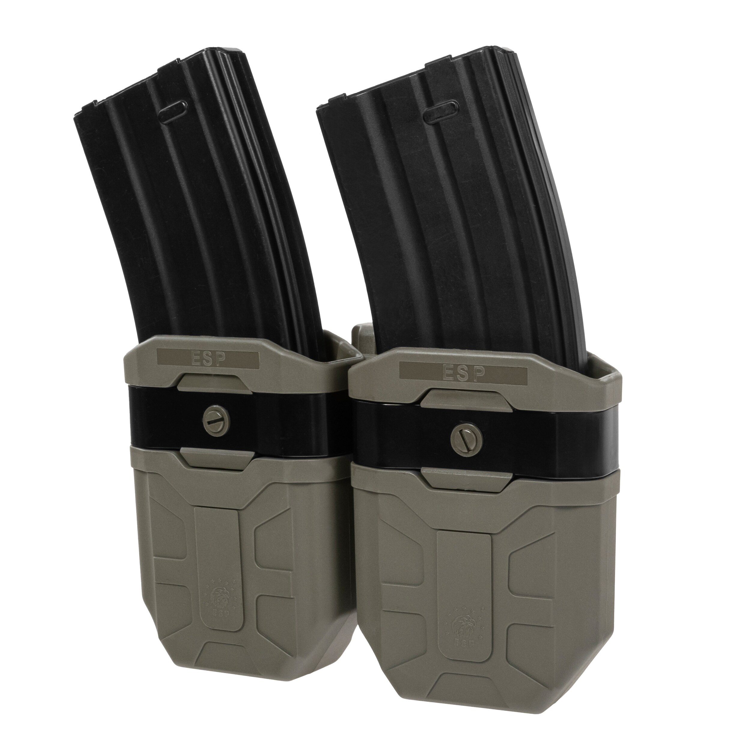 ESP - Doppel-Magazintasche, drehbar mit UBC-05-A-Halterung für 7,62 mm Magazin - Olive Drab