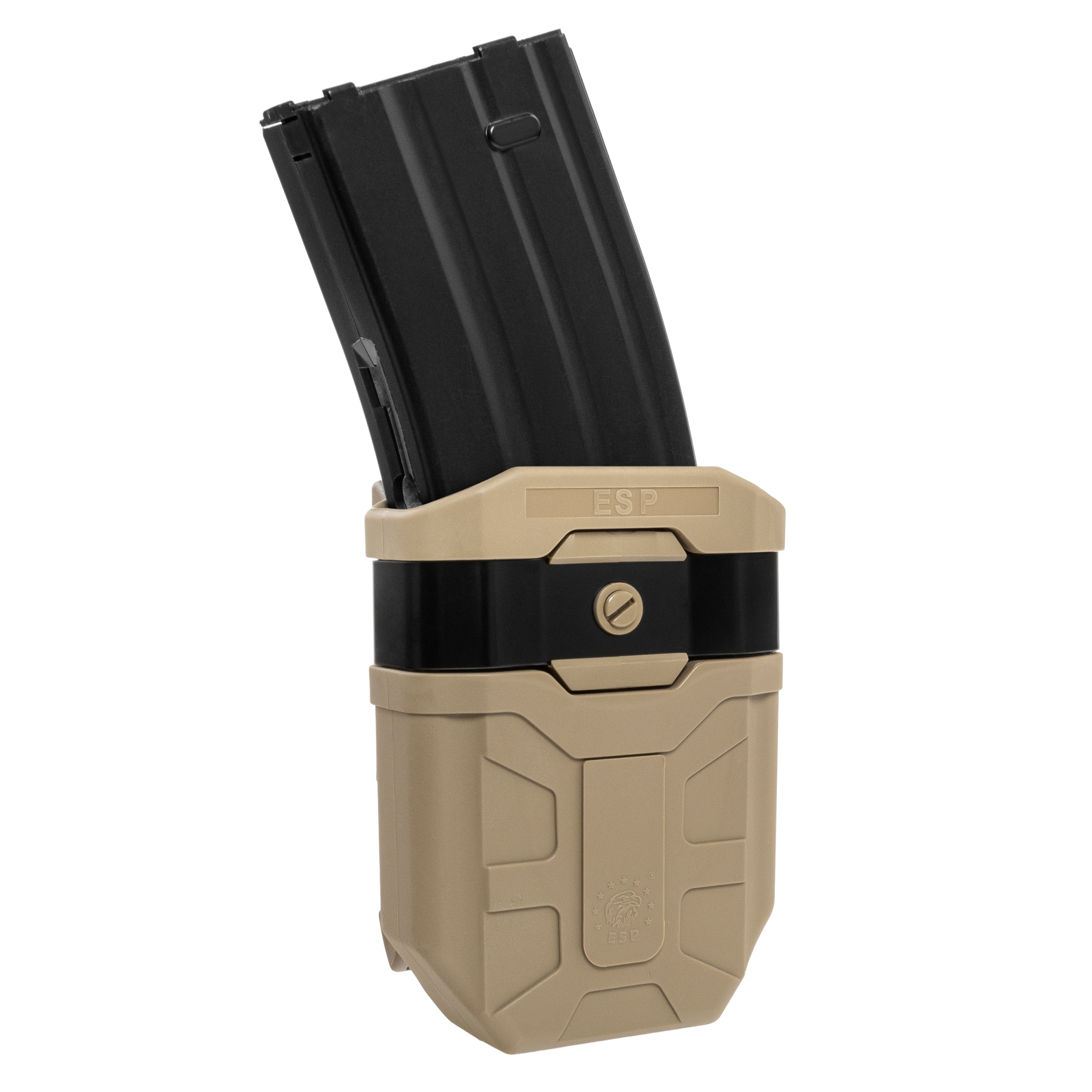 ESP - Drehbare Magazintasche UBC-07 für 7,62 mm MOLLE-Magazin - Khaki