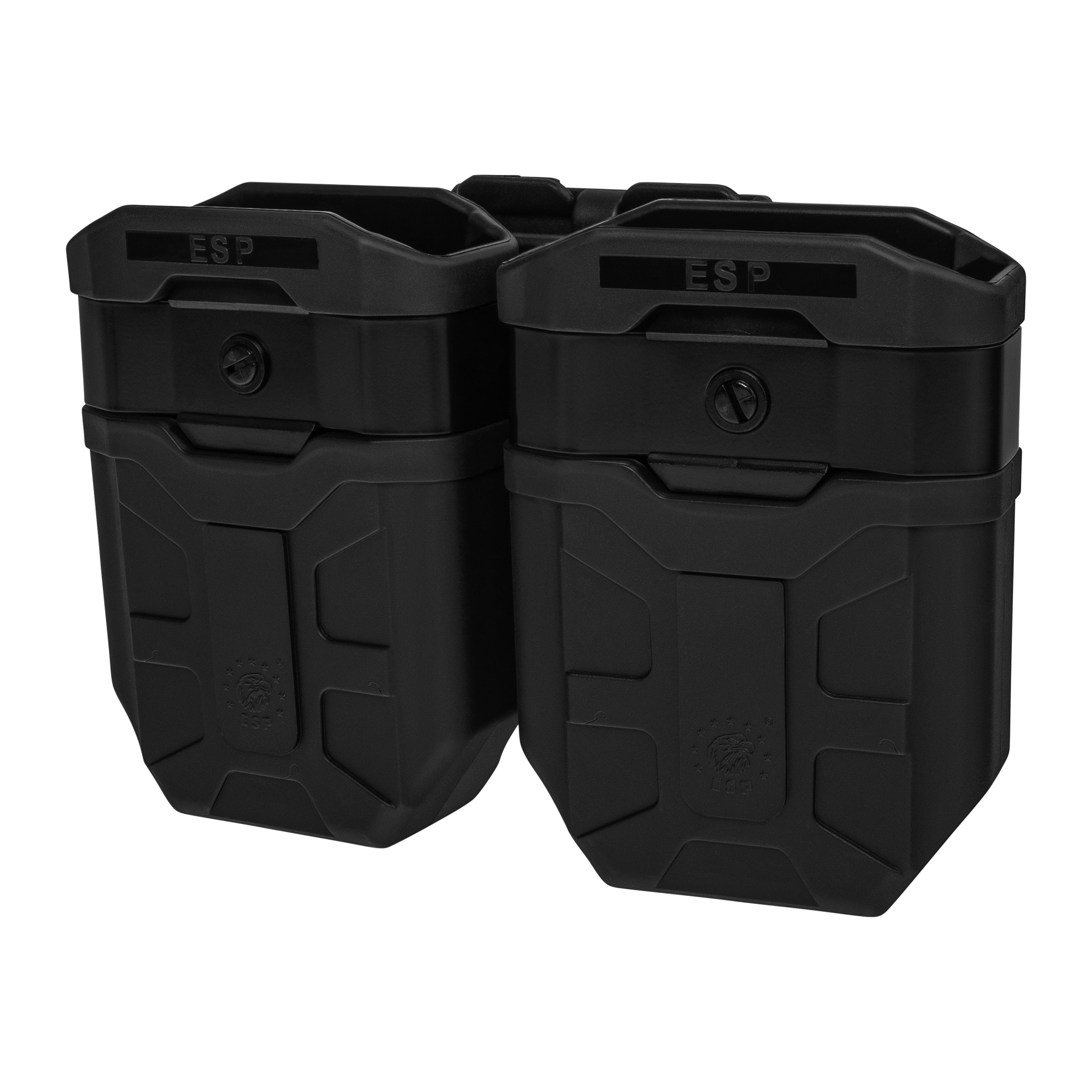 ESP - Doppel-Magazintasche, drehbar, mit UBC-07 Clip-Befestigung für 7,62 mm Magazine - Black