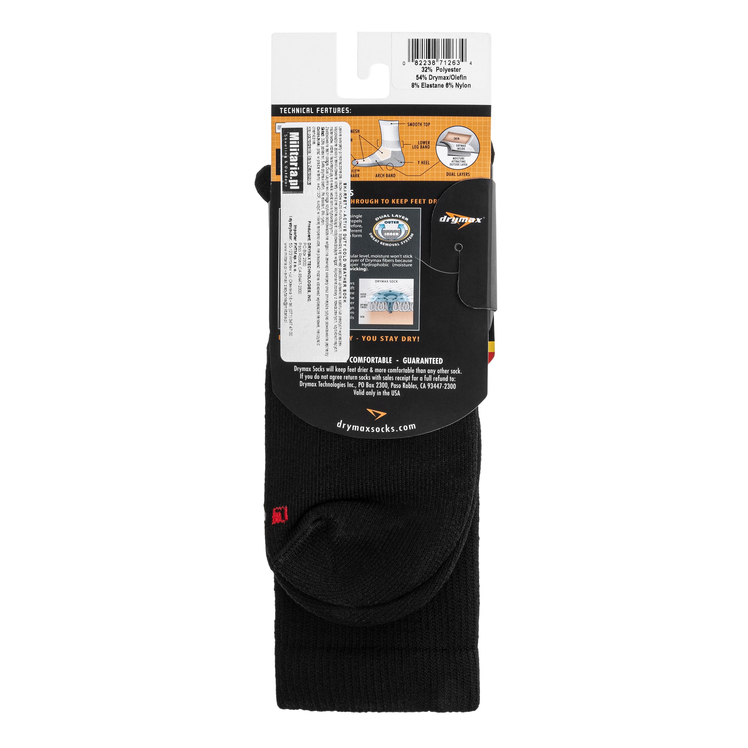 Drymax - Active Duty Cold Weather Crew Socken - Black