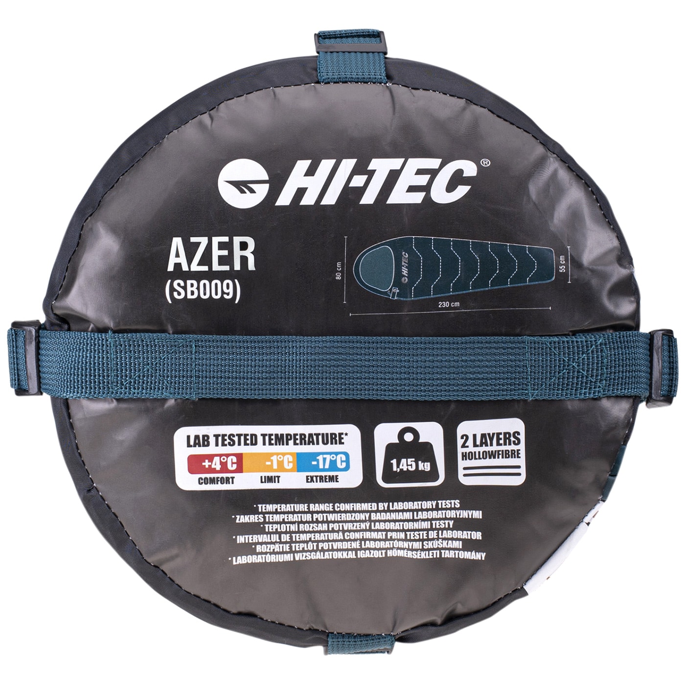 Hi-Tec - Azer Mumienschlafsack - Teal/Silver