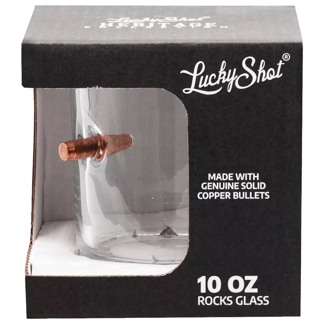 Lucky Shot - Glas mit .308-Geschoss - 295 ml