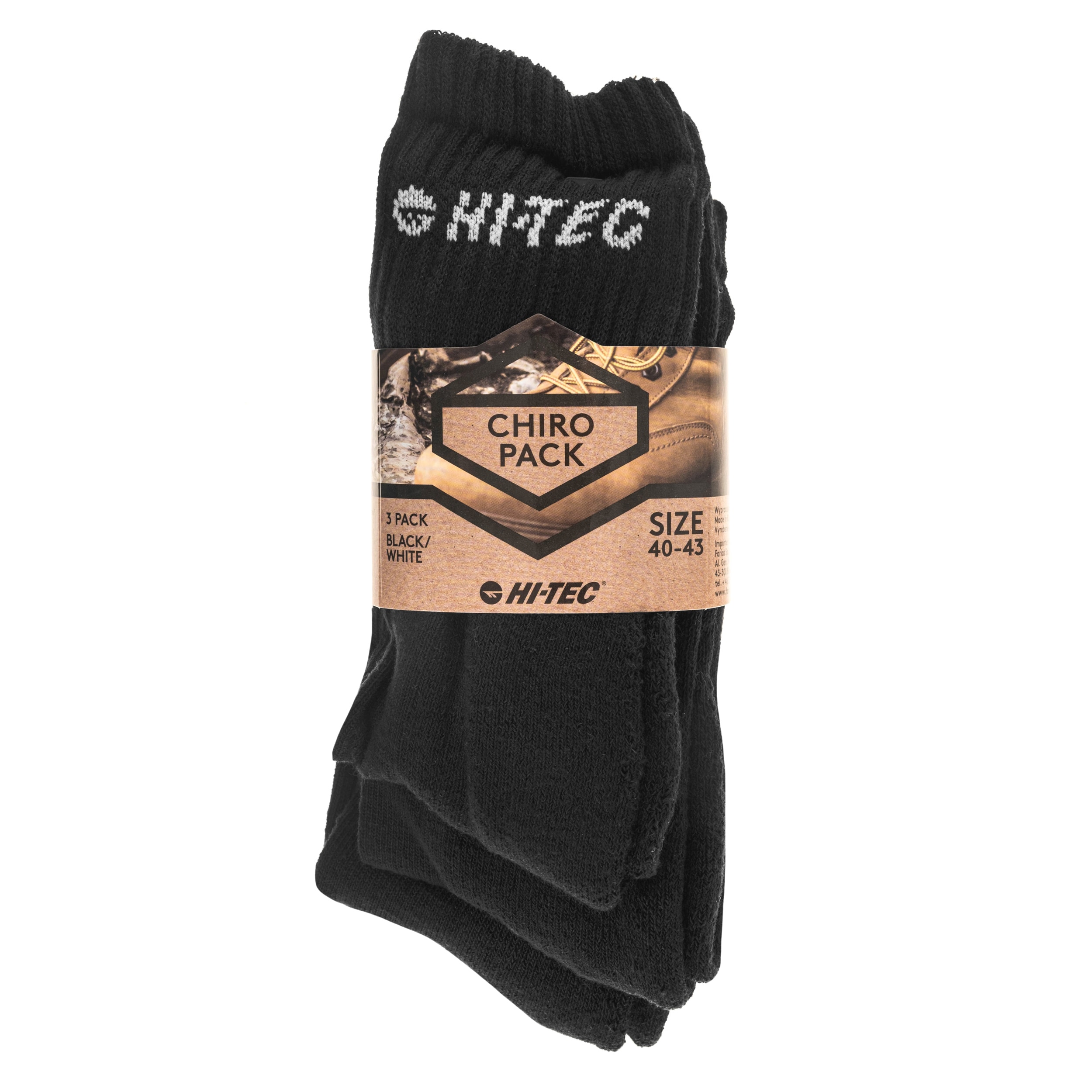 Hi-Tec - Chiro Pack Socken - Black/White - 3 Paar